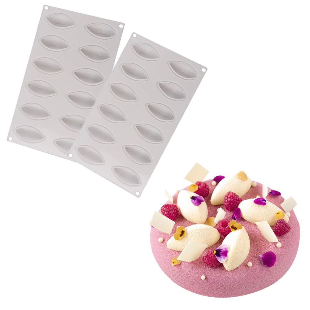 Premium 3D Mango Silicone Baking Molds - 12-Cavity Cake Molds for Mousse, Pastry, Chocolate, Cupcakes & Ice Cream | Food-Grade French Dessert Mold for Professional & Home Baking | Perfect for Birthday Parties, Tea Time & Holiday Treats