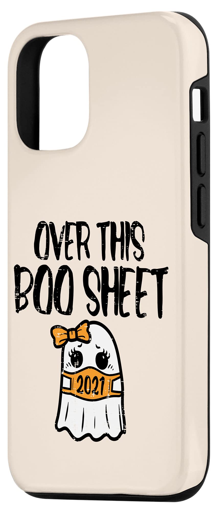 Funny Ghost Face Mask iPhone 12/12 Pro Case - Halloween 2021 Boo Sheet Design - Perfect for Halloween Parties & Prank Gifts