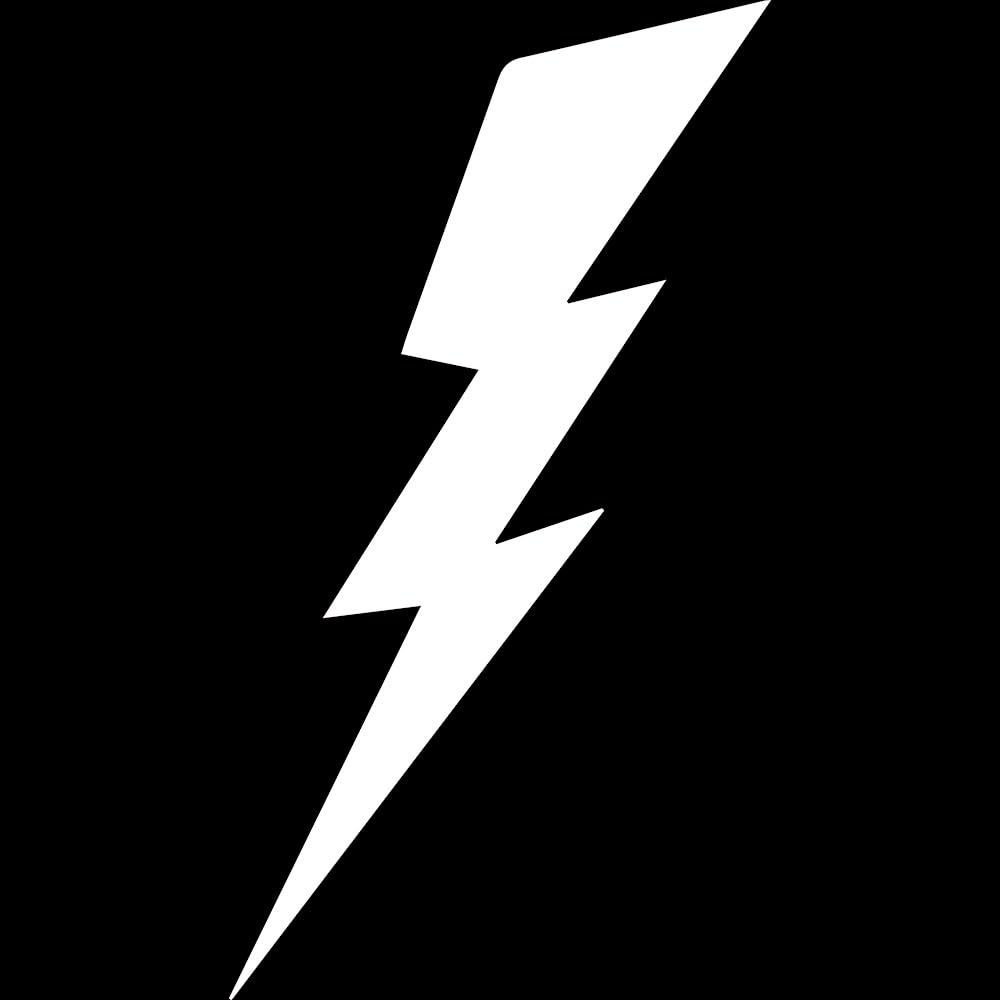 Premium Waterproof Vinyl Decal Stickers (Set of 2) - Lightning Bolt Design for Laptop, Phone, Helmet, Car, Mug & Wall Decor - Durable Adhesive for Indoor & Outdoor Use
