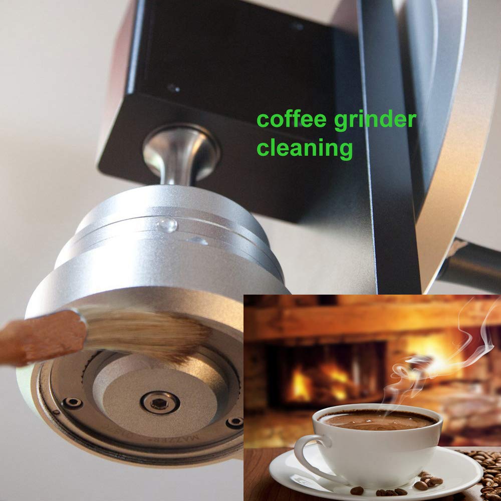 Premium Coffee Grinder Cleaning Brush with Wood Handle & Natural Bristles - Pastry Brush for Barista, Espresso Machine & French Press - Ideal for Coffee Enthusiasts & Home Bakers