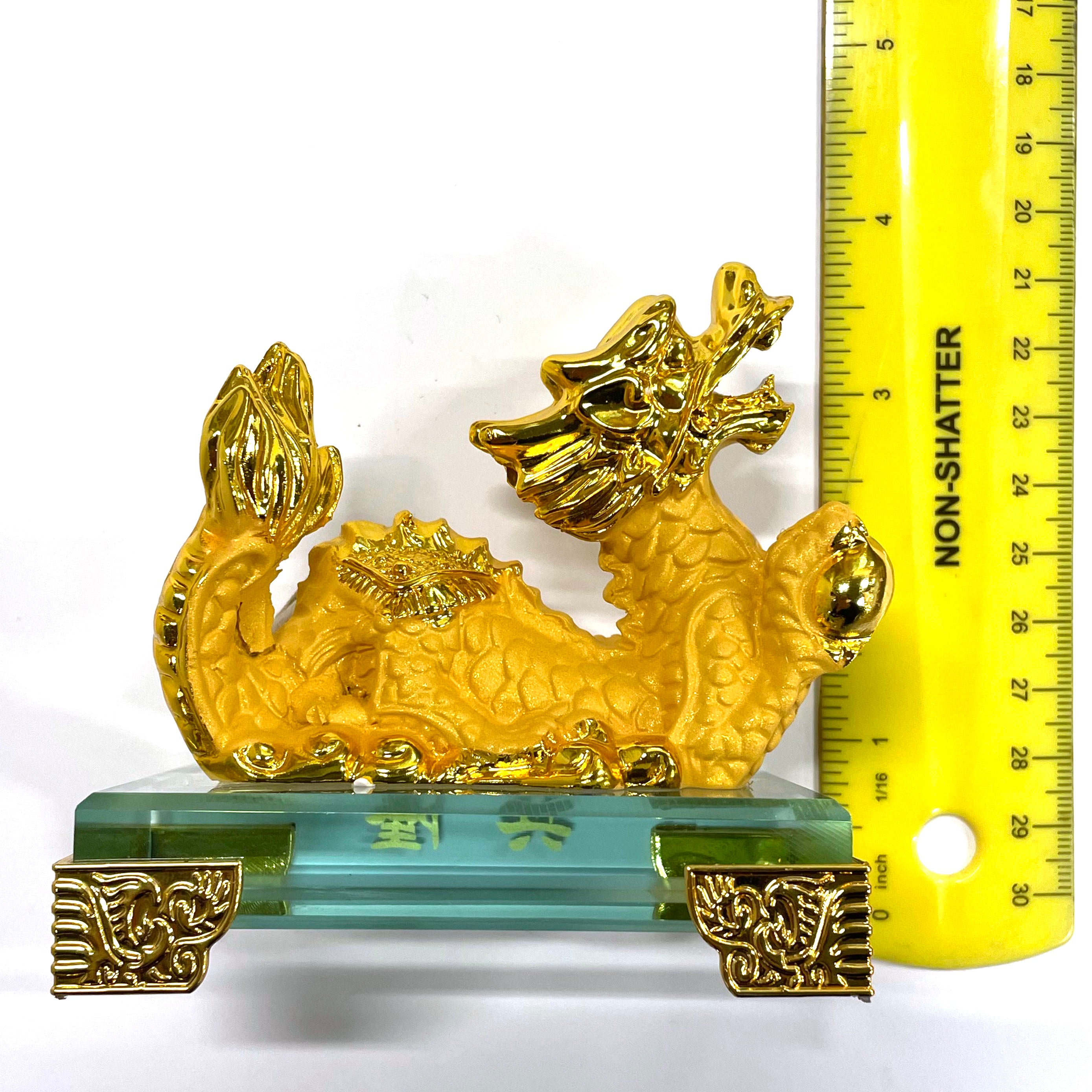 Chinese New Year Zodiac Glass Figurine - Year of the Dragon Collectible Art Piece for Home Decor, Gift & Feng Shui Display
