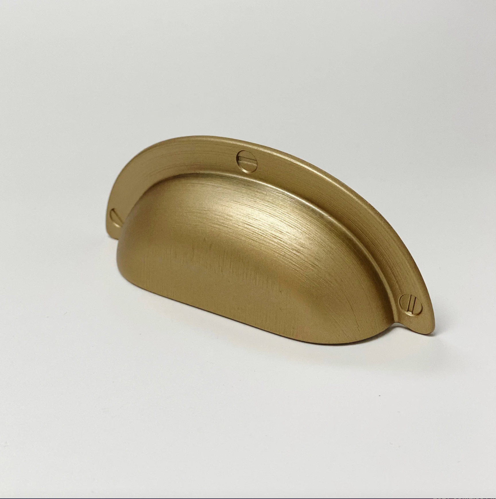 Elegant Round Capri Brushed Gold Cup Drawer Pulls - Vintage Cabinet Knobs & Ring Pulls for Kitchen Cabinets, Dressers & Furniture Hardware (Set of 10) - Perfect for Home Renovation & DIY Projects