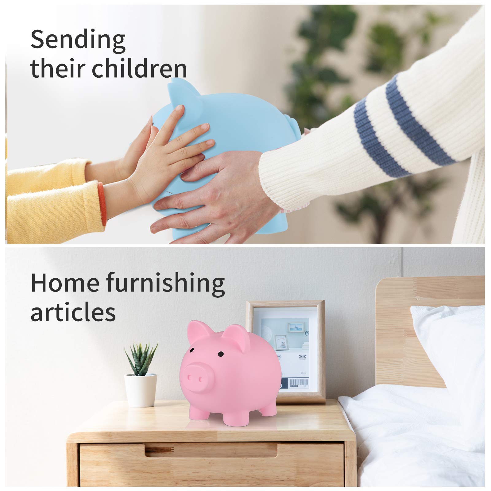 Unbreakable Blue Piggy Bank for Boys - Durable Plastic Money Bank for Kids, Perfect Birthday, Festival & Baby Shower Gift - Teach Savings with Fun for Toddlers & Children