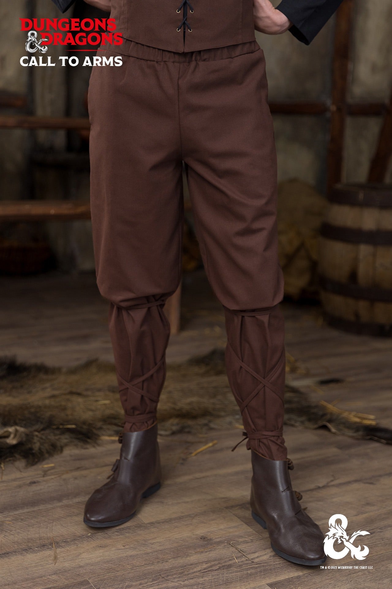 Dungeons & Dragons Ranger Trousers - Brown Fantasy Adventure Pants for Cosplay, LARP & Tabletop Gaming