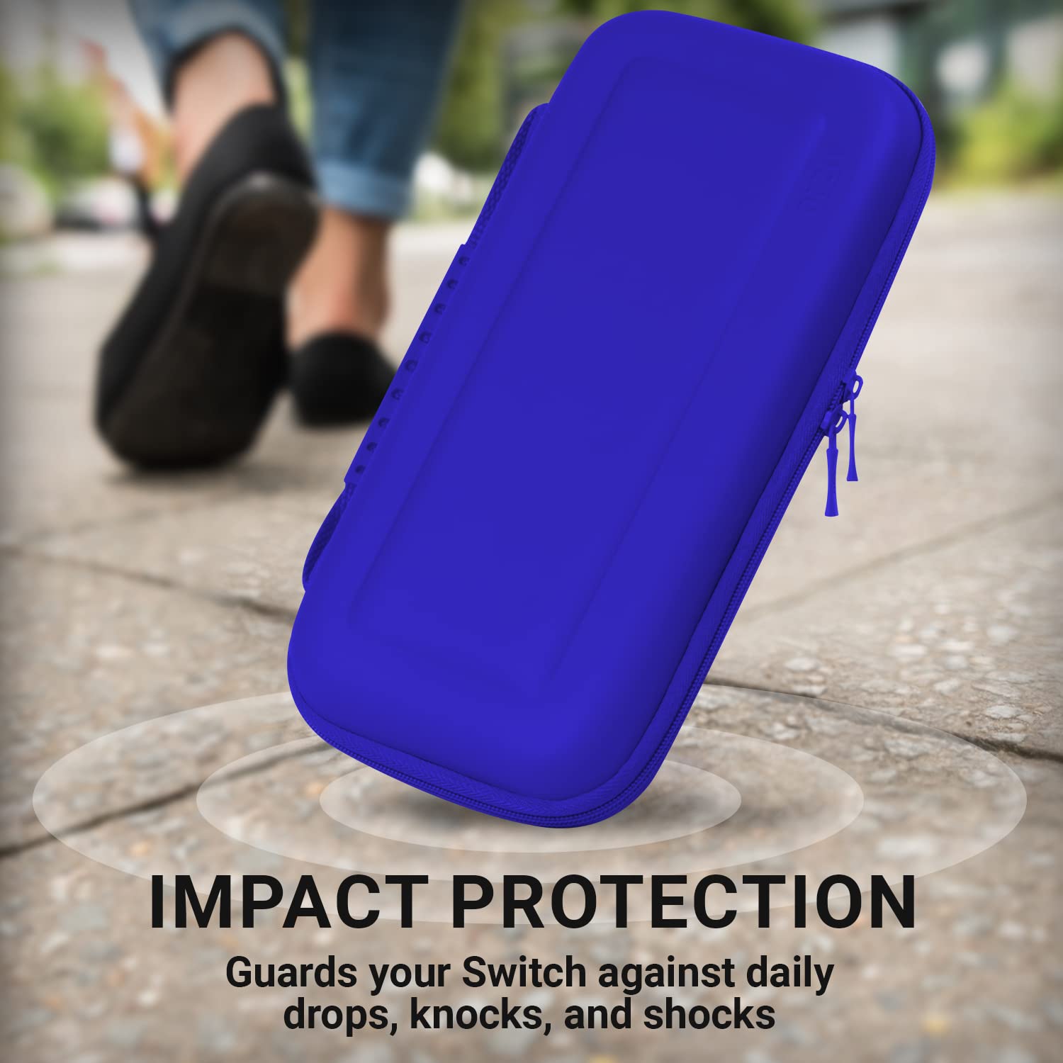 Orzly Protective Hard Travel Carry Case for Nintendo Switch & Switch OLED - Portable Shell Pouch with Storage Pockets for Games & Accessories | Perfect for Travel, Commuting & Home Storage