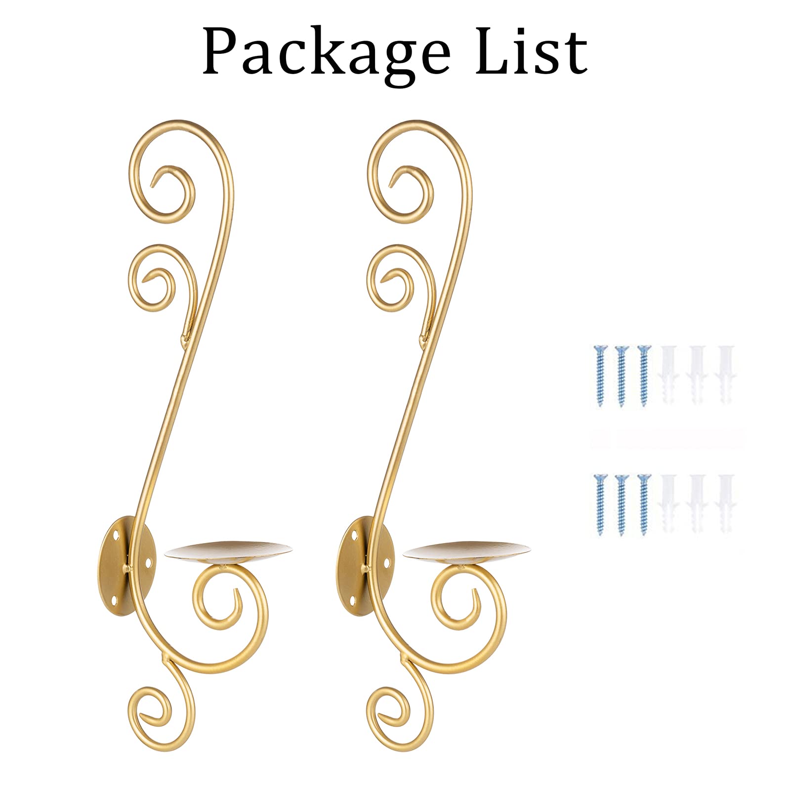 Sziqiqi Decorative Wall Candle Holders - Set of 2 Rustic Wall-Mounted Pillar Candle Sconces for Living Room, Bedroom, Bathroom, Farmhouse, Wedding Decor - Perfect for Romantic Ambiance, Dinner Parties & Spa Relaxation