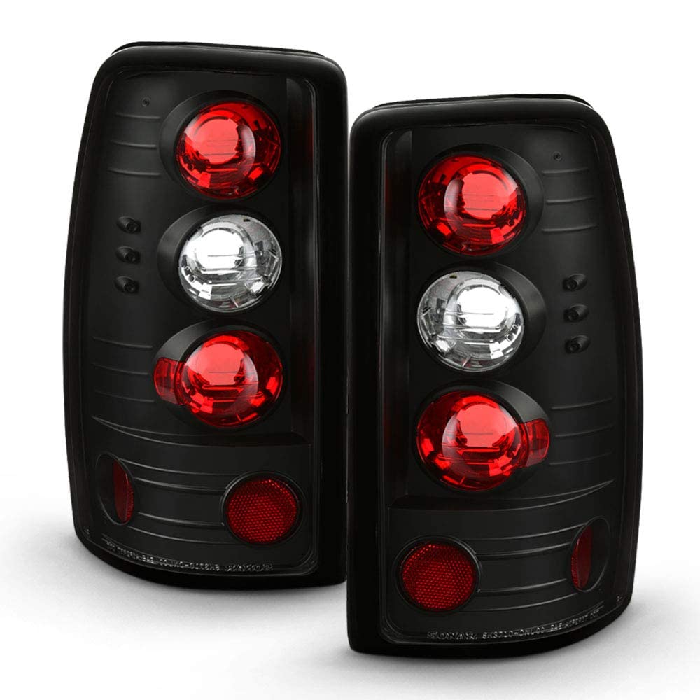 ACANII Black Tail Lights Brake Lamps for 2000-2006 Chevy GMC Tahoe Suburban Yukon Denali - Barn Door Style Replacement Lights (Driver & Passenger Side) - Perfect for Off-Roading, Car Upgrades & Night Driving Safety