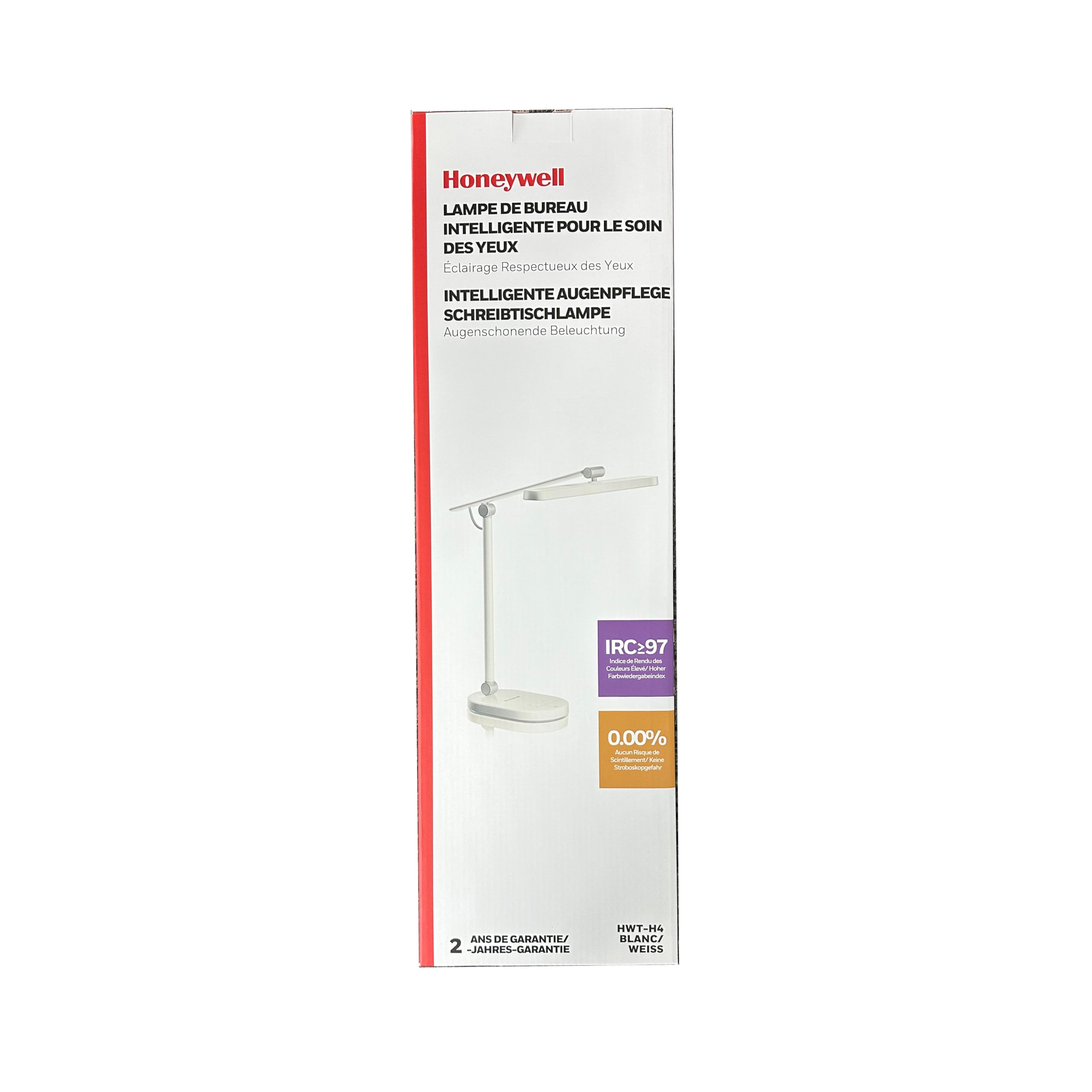 Honeywell H4 Sunturalux™ Eye-Caring LED Desk Lamp - 700LM Dimmable Adjustable Reading Light with Timer & Touch Control for Home Office, Study, Bedroom - Perfect for Night Reading, Computer Work and Relaxation