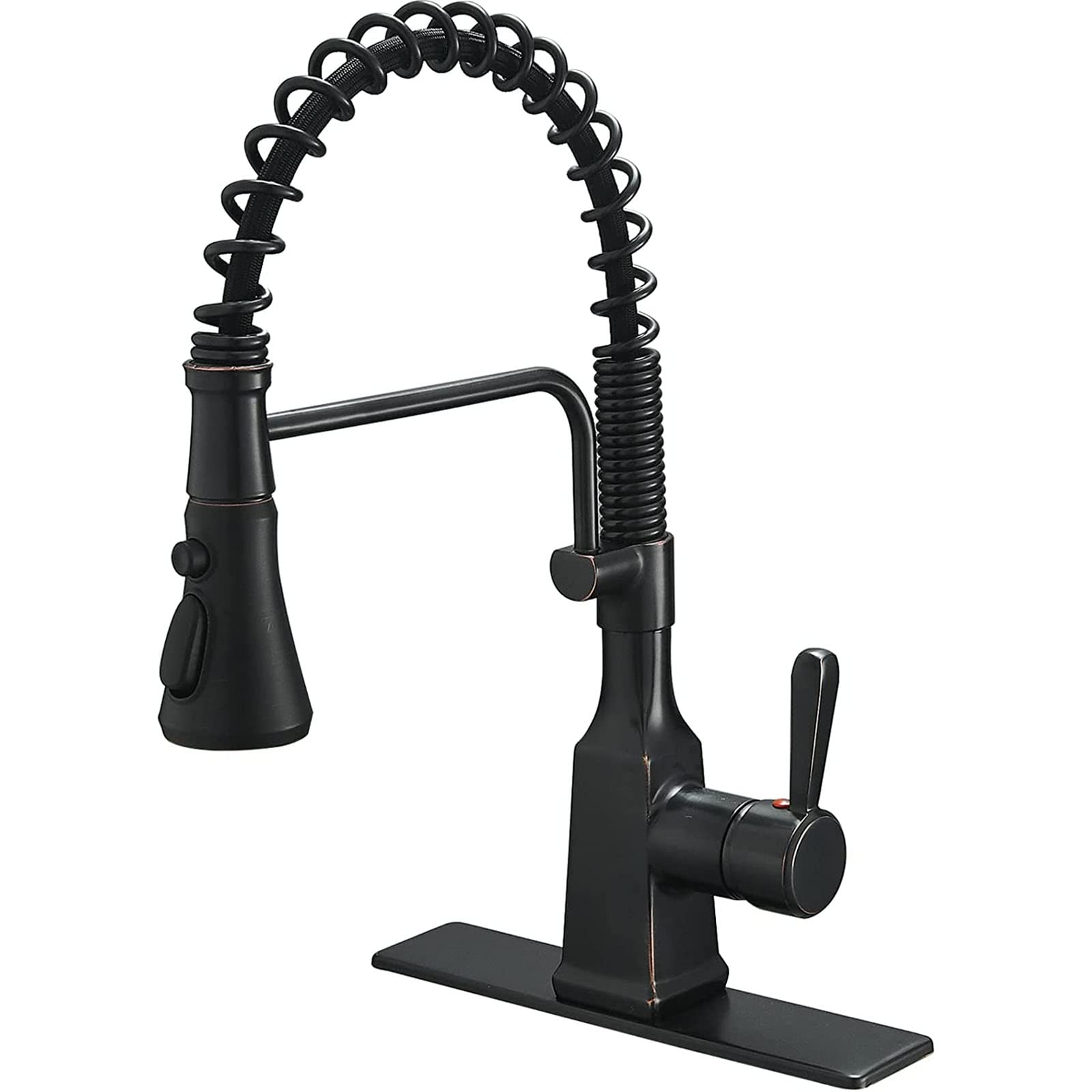 High Arc Pull Down Kitchen Faucet - Oil Rubbed Bronze for Modern Sinks
