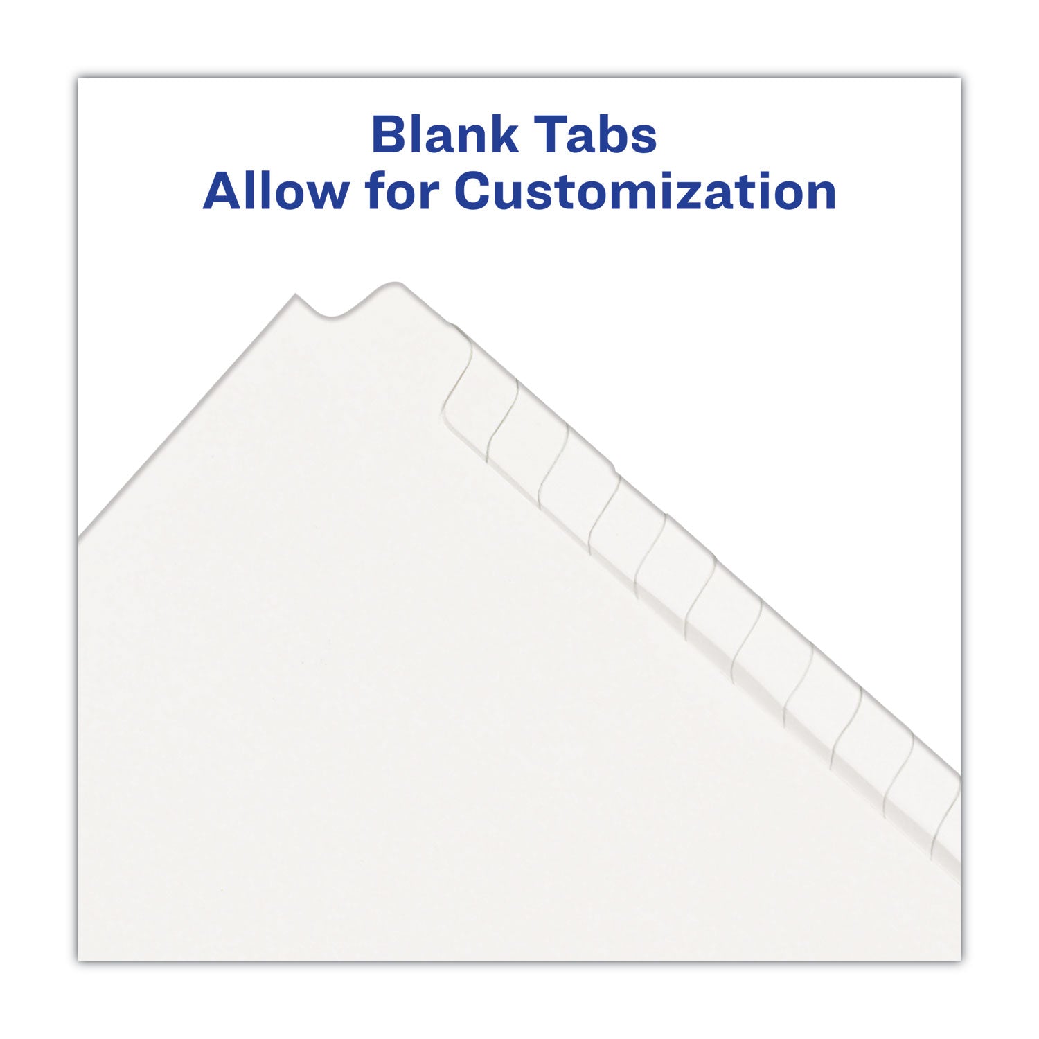 Avery® Blank Tab Legal Exhibit Index Divider Set - 25 Tabs, 11 x 8.5 Inches, White - Perfect for Court Documents, Office Filing & Organization (1 Set)