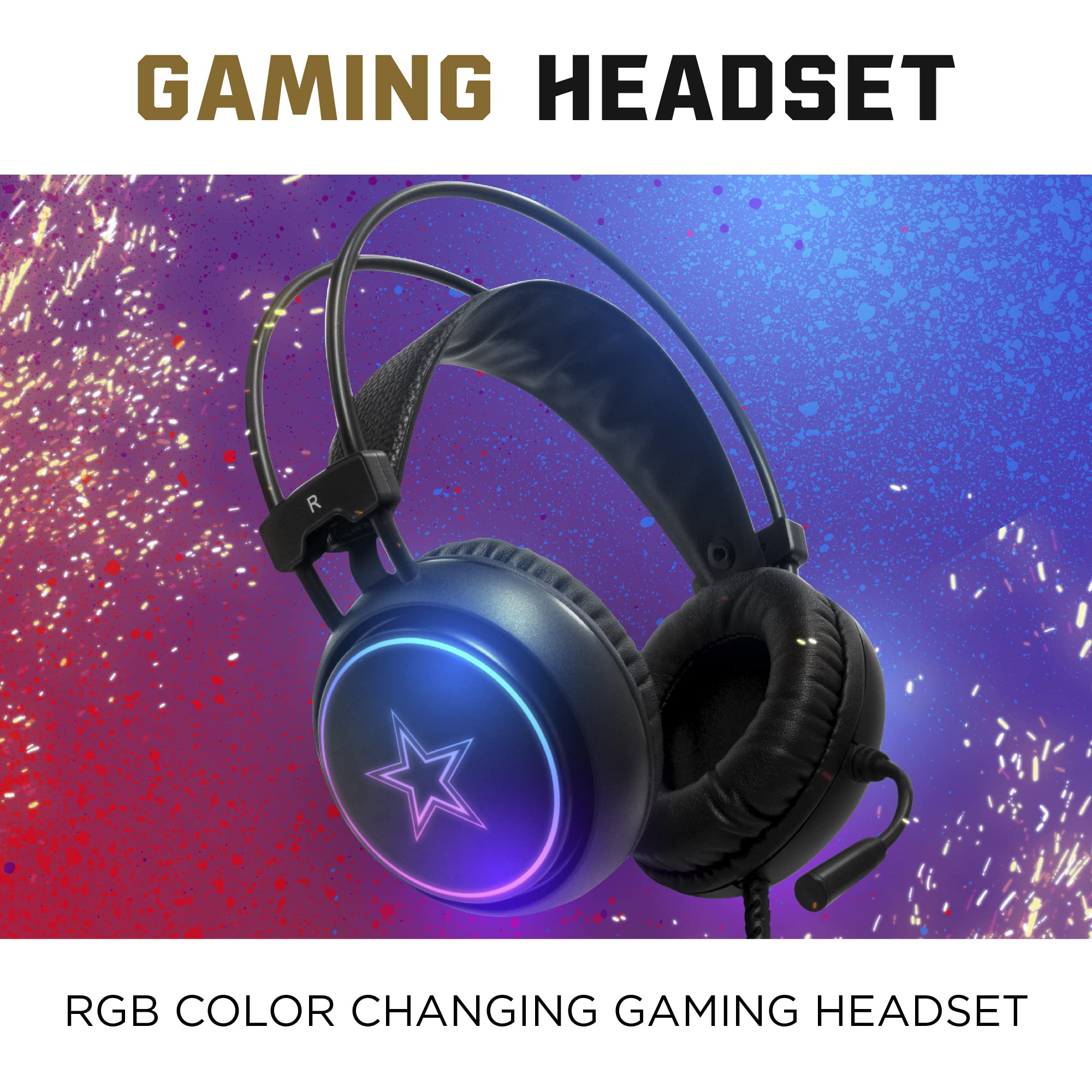 SOAR NFL Wired Gaming Headset with Noise Cancelling Mic - Official Licensed Team Colors Headphones for PC, PS4, Xbox - Perfect for Football Gaming, Live Streaming & Esports Tournaments
