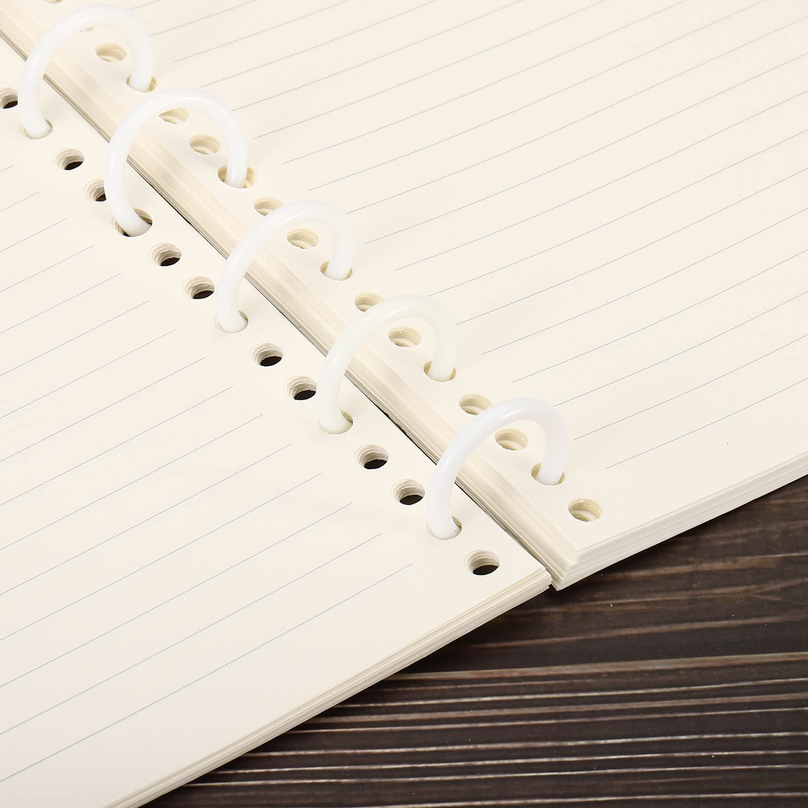 50 Pack White Plastic Loose Leaf Binder Rings 1.6