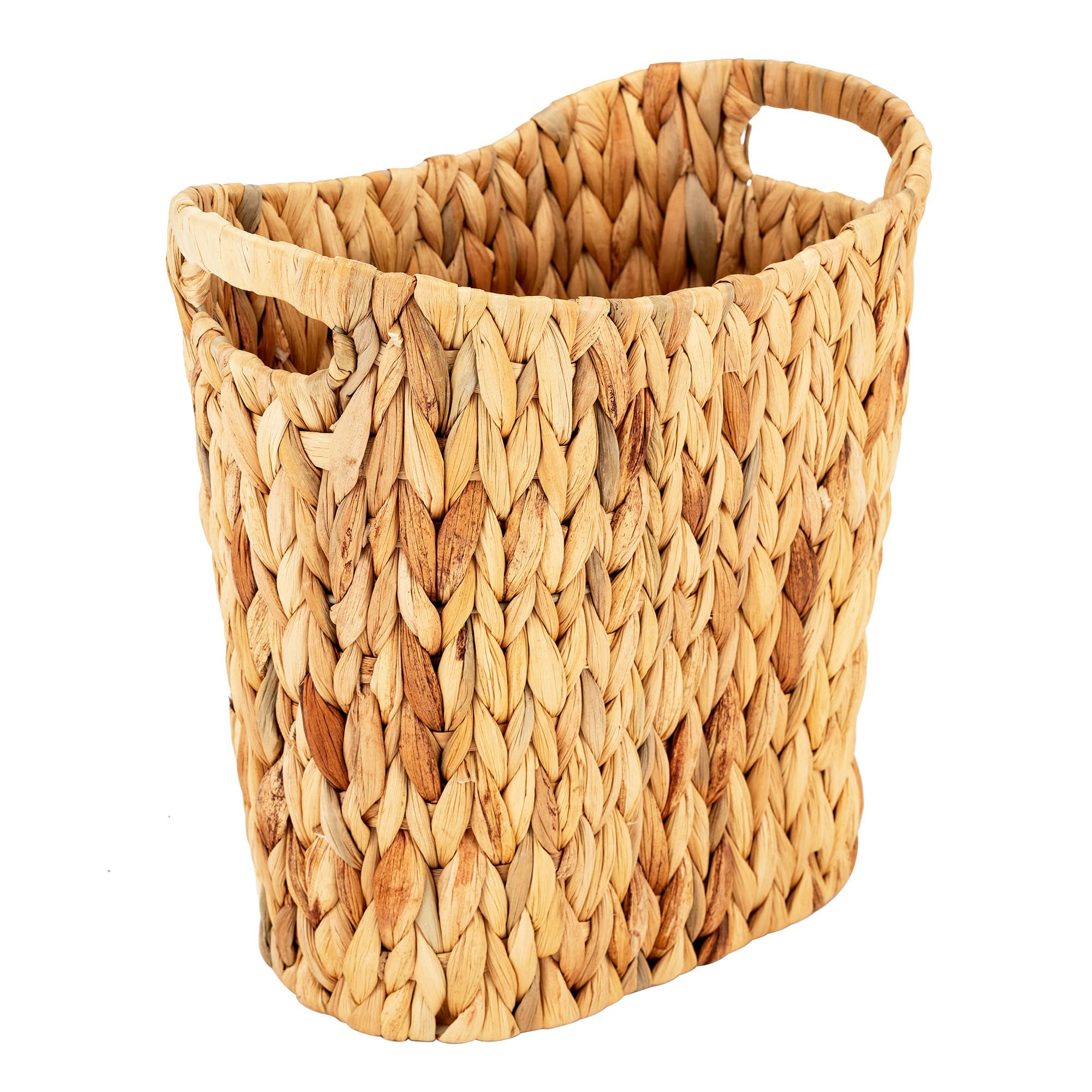 Large Water Hyacinth Toilet Paper Storage Basket - Handwoven Bathroom Organizer | Eco-Friendly Wicker Basket for Bathroom Storage & Decorative Toilet Paper Holder | Perfect for Farmhouse, Coastal, or Rustic Bathroom Decor