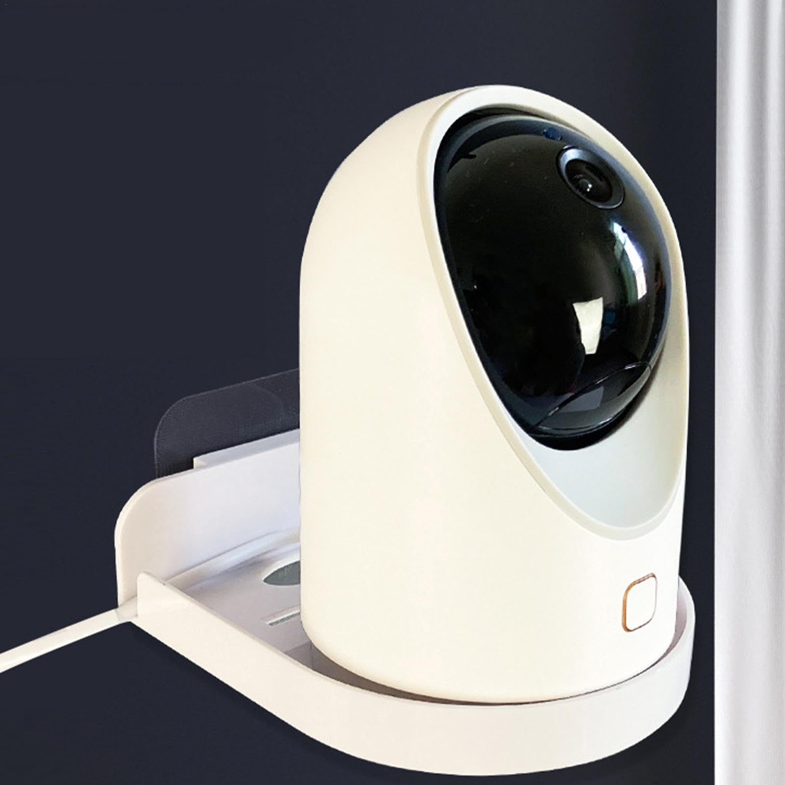 Drill-Free Security Camera Wall Shelf - No Drill Floating Monitor Mount for Indoor & Outdoor Cameras | Perfect for Bedroom, Bathroom, Kitchen & Office Surveillance