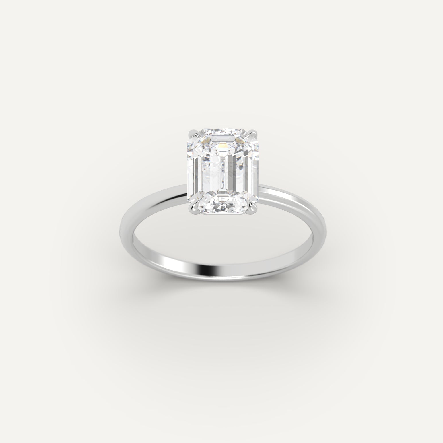 2 Carat Emerald Cut Diamond Ring - Elegant Solitaire Engagement Ring for Women - Perfect for Proposals, Anniversaries & Special Occasions