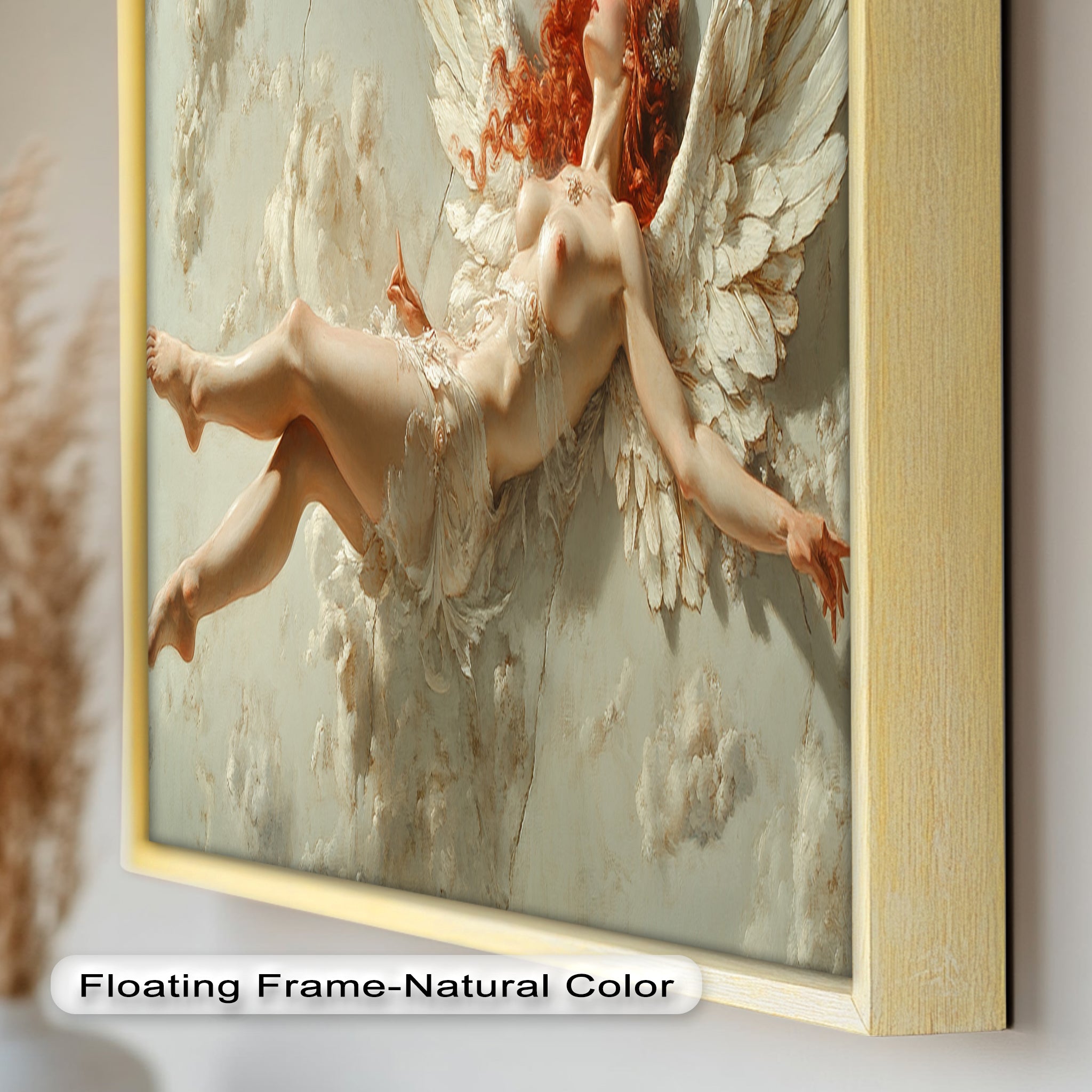 Ascension of the Flame - Mythological Angel Oil Painting Wall Art for Home Decor, Living Room, Bedroom & Office