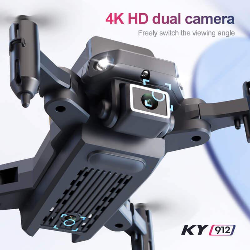 KY912 Mini Drone with 4-Way Obstacle Avoidance & 4K HD Camera - Air Pressure Altitude Hold, Foldable Quadcopter for Aerial Photography, Outdoor Adventures and Travel Vlogging
