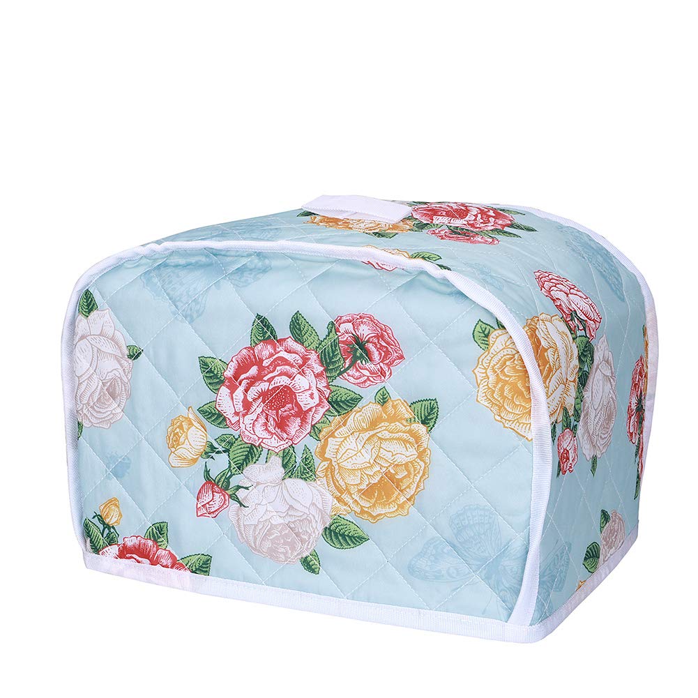 Quilted 2-Slice Toaster Cover - Microwave Oven Appliance Protector - The Pioneer Woman Kitchen Accessories for Countertop Organization & Home Decor
