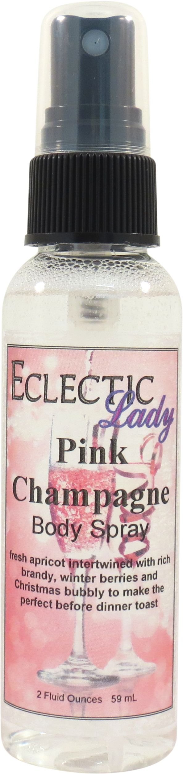 Pink Champagne Body Spray for Women & Men - 2 oz Long Lasting Perfume Mist with Clean, Light & Gentle Fragrance - Soft Subtle Aroma Cologne for Daily Use | Perfect for Work, Date Night & Special Occasions