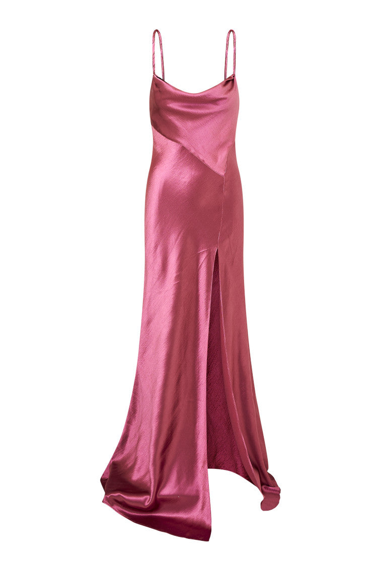 Elegant Nadine Satin Maxi Dress for Women - Formal Evening Gown & Wedding Guest Dress - Plus Size Long Flowy Dress for Parties, Prom, and Special Occasions