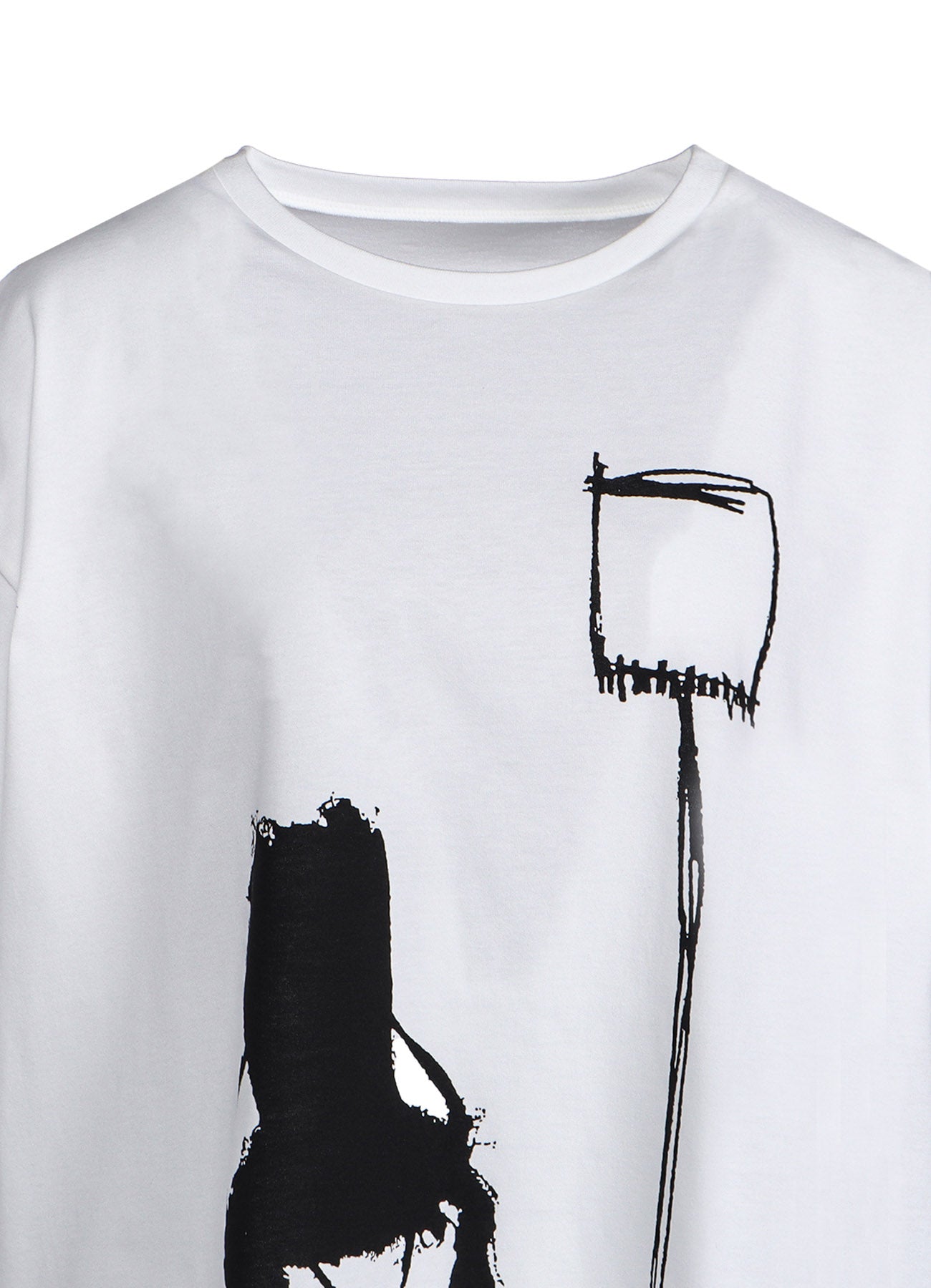 Soft Cotton Jersey Wide Shirt for Chair & Floor Light Print - Comfortable Loungewear for Home Relaxation and Casual Outings