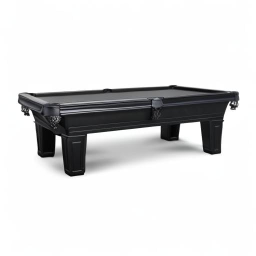 Empire USA 8FT Corona Slate Pool Table - Premium Black Stain Finish with Billiards Accessories for Home Game Rooms and Entertainment Spaces