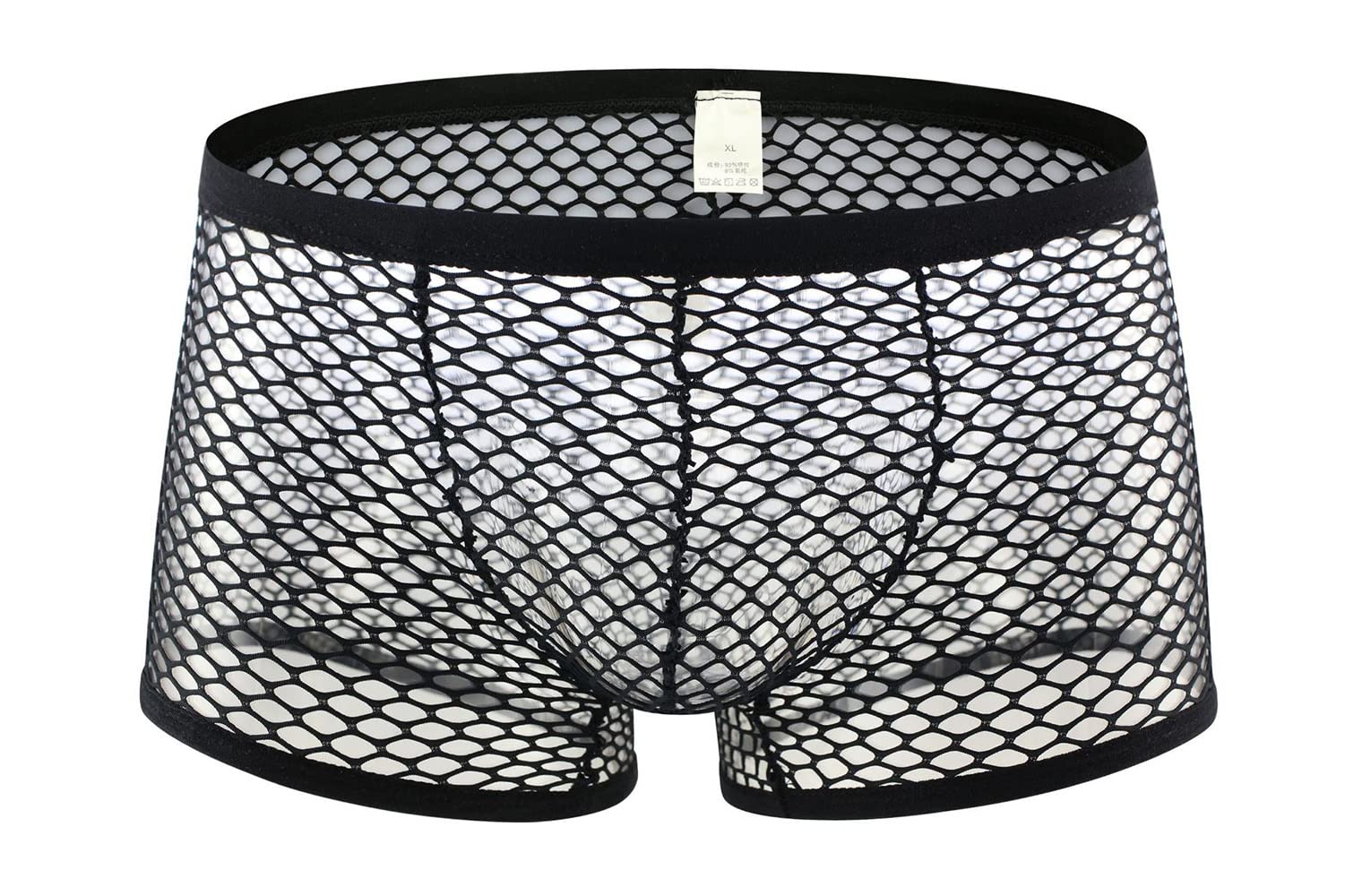 Men's See-Through Mesh Lingerie Booty Shorts - Sexy Sheer Boxer Briefs for Sensual Wear & Intimate Moments - Perfect for Roleplay, Boudoir Photography and Romantic Occasions