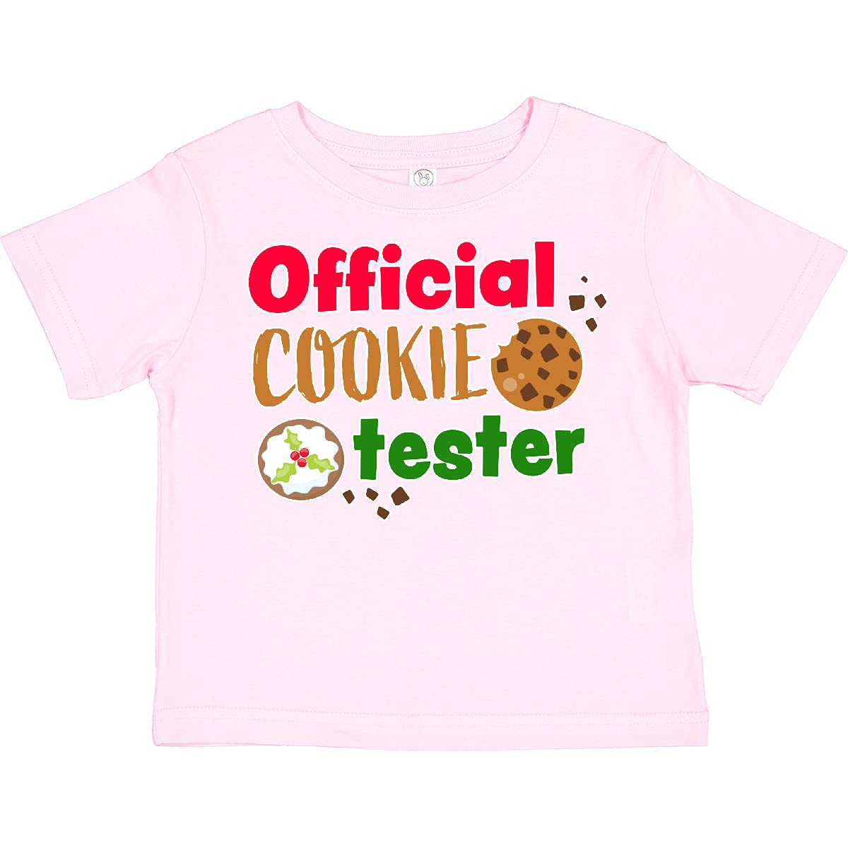 Inktastic Official Cookie Tester Christmas Cookies Toddler T-Shirt - Fun Holiday Baking Outfit for Kids & Toddlers - Perfect for Christmas Baking, Family Gatherings & Festive Photos