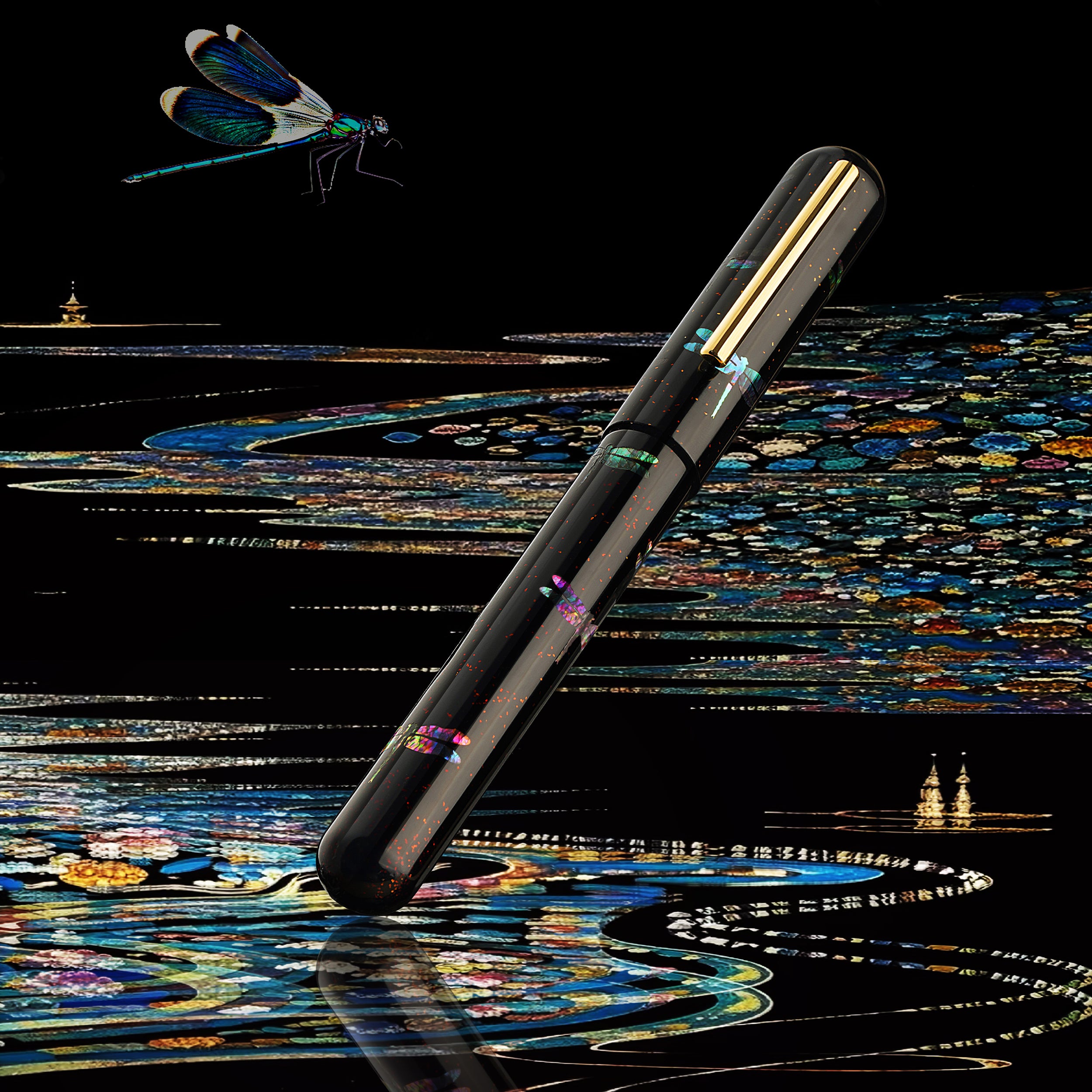 Nahvalur IKKAKU Dragonfly Fountain Pen - Premium Writing Instrument for Calligraphy, Journaling & Gifts | Elegant Office & Home Use