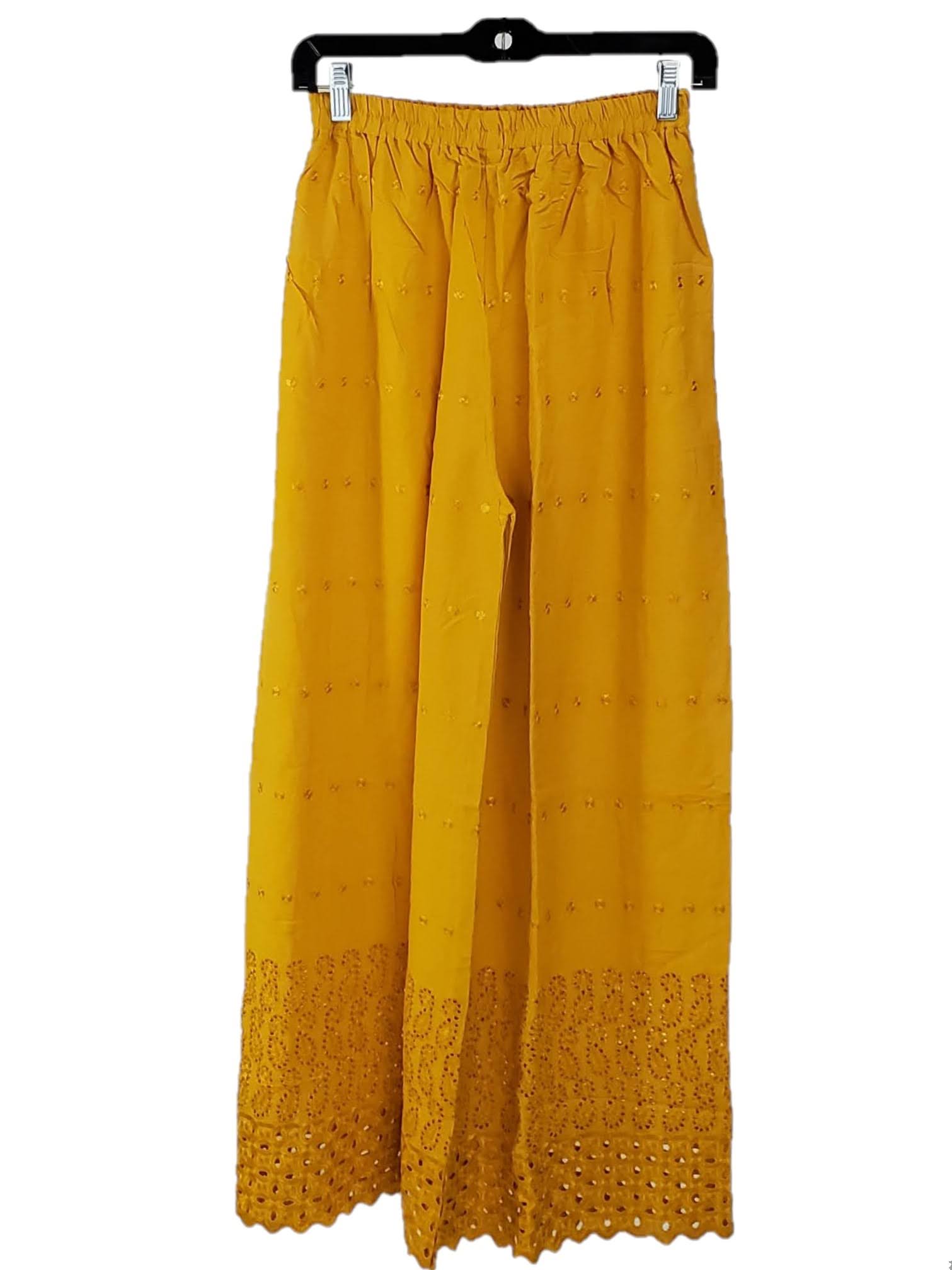 Exquisite Embroidered Palazzo Pants for Women - Comfortable & Stylish Wide Leg Lounge Pants - Perfect for Yoga, Beach, and Casual Wear