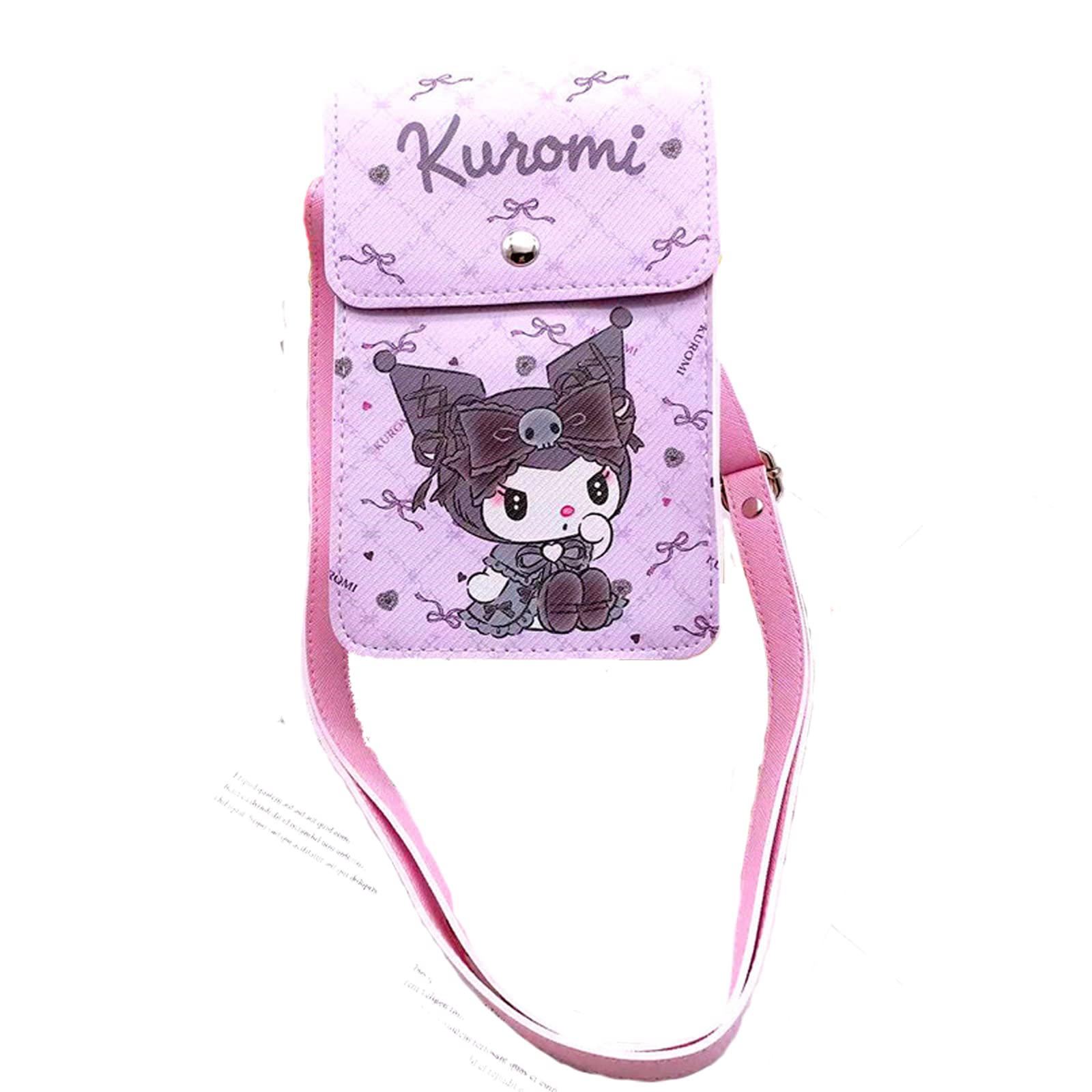 Kuromi Shoulder Bag PU Leather Purse - Cute Kuromi Messenger Bag for Women, Girls & Friends - Perfect Gift for School, Work & Travel
