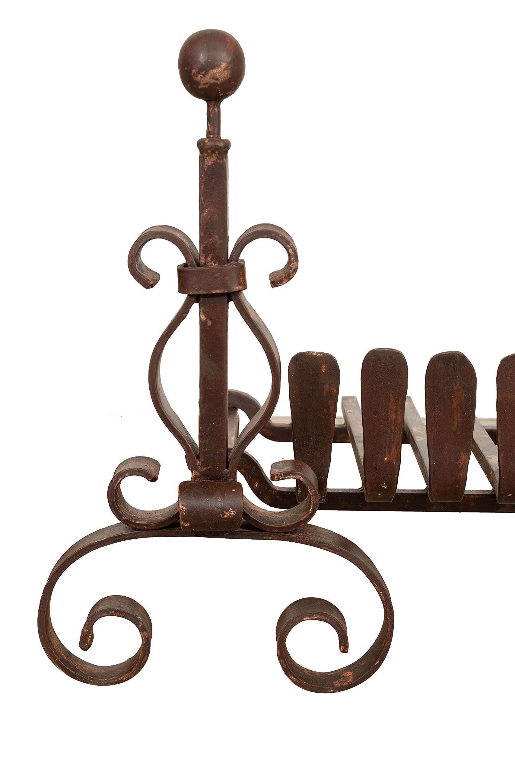 Sturdy W70 x D50 x H50 cm Fireplace Andirons Set - Perfect for Wood Burning Stoves, Fire Pits & Rustic Home Decor