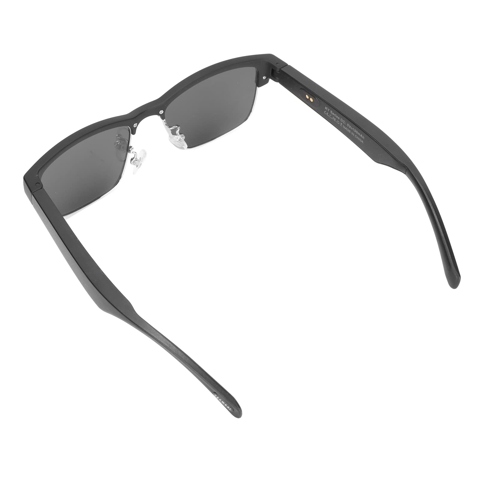 GOWENIC Sport Wireless Bluetooth Audio Sunglasses - Open Ear Smart Driving Polarized Sunglasses with Waterproof Hands-Free Calling for Running, Cycling, Fishing & Outdoor Activities (Silver) | Perfect for Workouts, Commuting & Travel