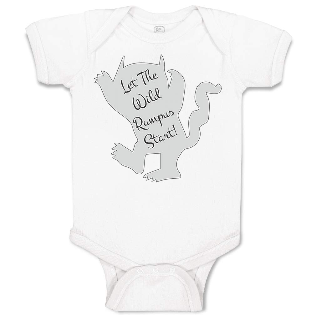Funny Wild Rumpus Start Baby Bodysuit - Cute Cotton Onesie for Boys & Girls | Newborn Humor Outfit for Playtime & Photo Shoots