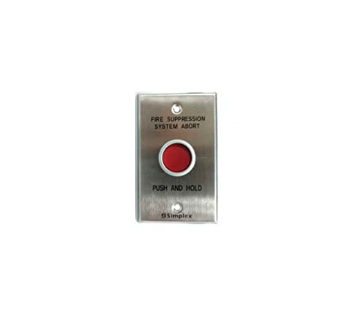 SIMPLEX 2080-9067 Flush Mount Abort Switch Style C - Emergency Stop Button for Industrial Equipment & Machinery Safety Control