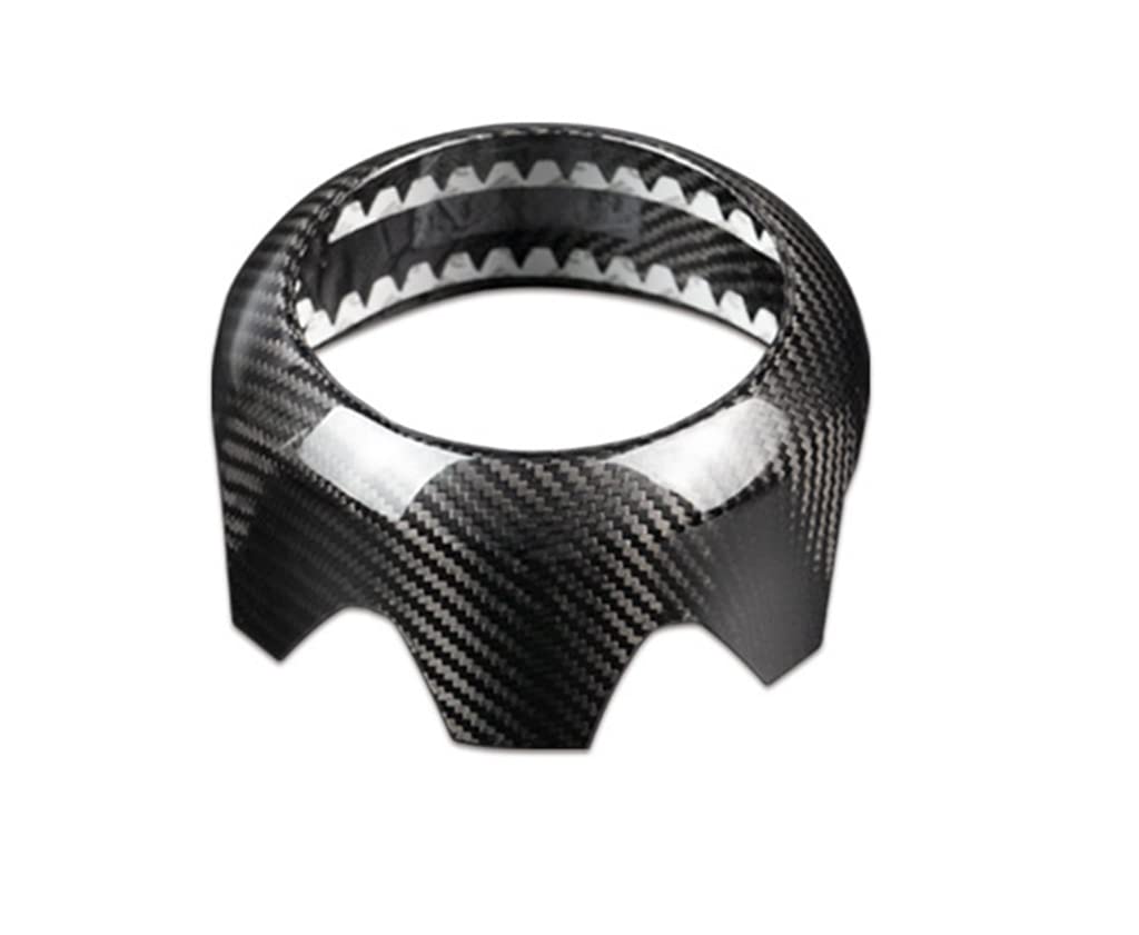 Premium Carbon Fiber Steering Wheel Center Cover for Mini Cooper F55 F56 (2015-2021) | Black Replacement Trim | Enhances Interior Style for Driving Enthusiasts
