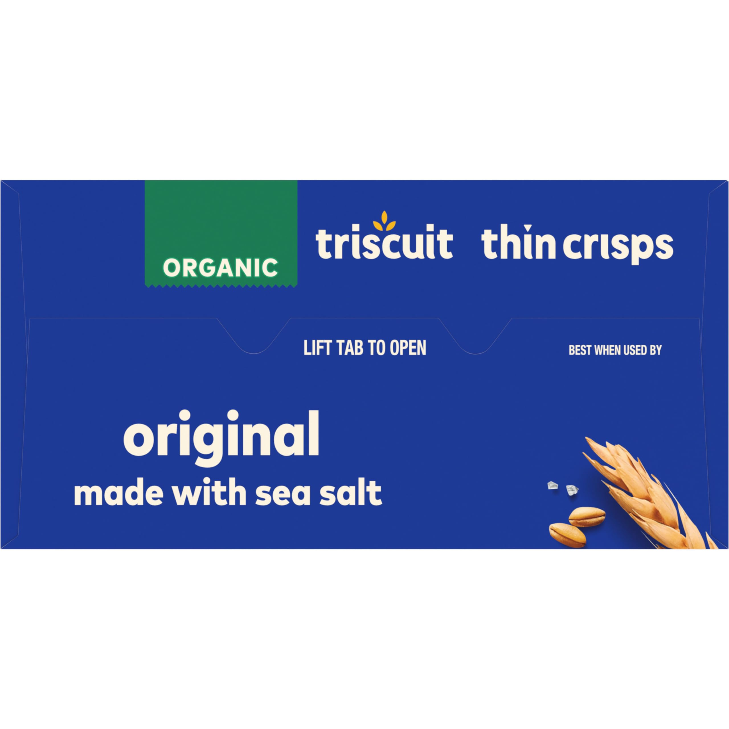 Organic Whole Grain Wheat Crackers | Triscuit Original Vegan Snacks | Gluten-Free Healthy Lunch Box Snacks for Kids & Adults | Perfect for Office, School & Picnics | 6-Pack (6.5 oz Each)
