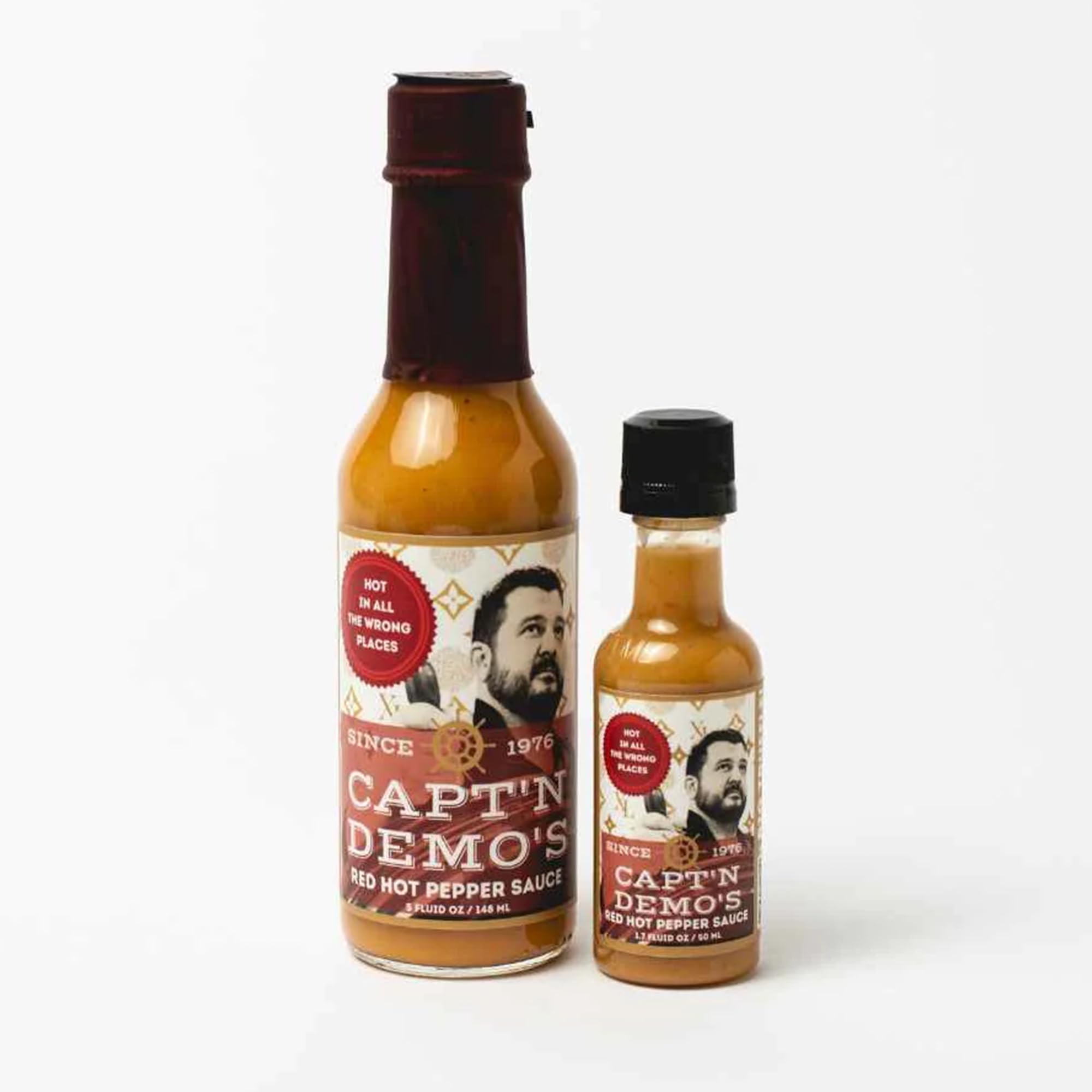 CAPTAIN DEMO's Premium Truffle Hot Sauce with Black & White Truffles - Gourmet Spicy Sauce with Garlic & Hot Honey - Includes Free Travel Bottle (1 Pack) - Perfect for Pizza, Wings, Burgers & Gifts
