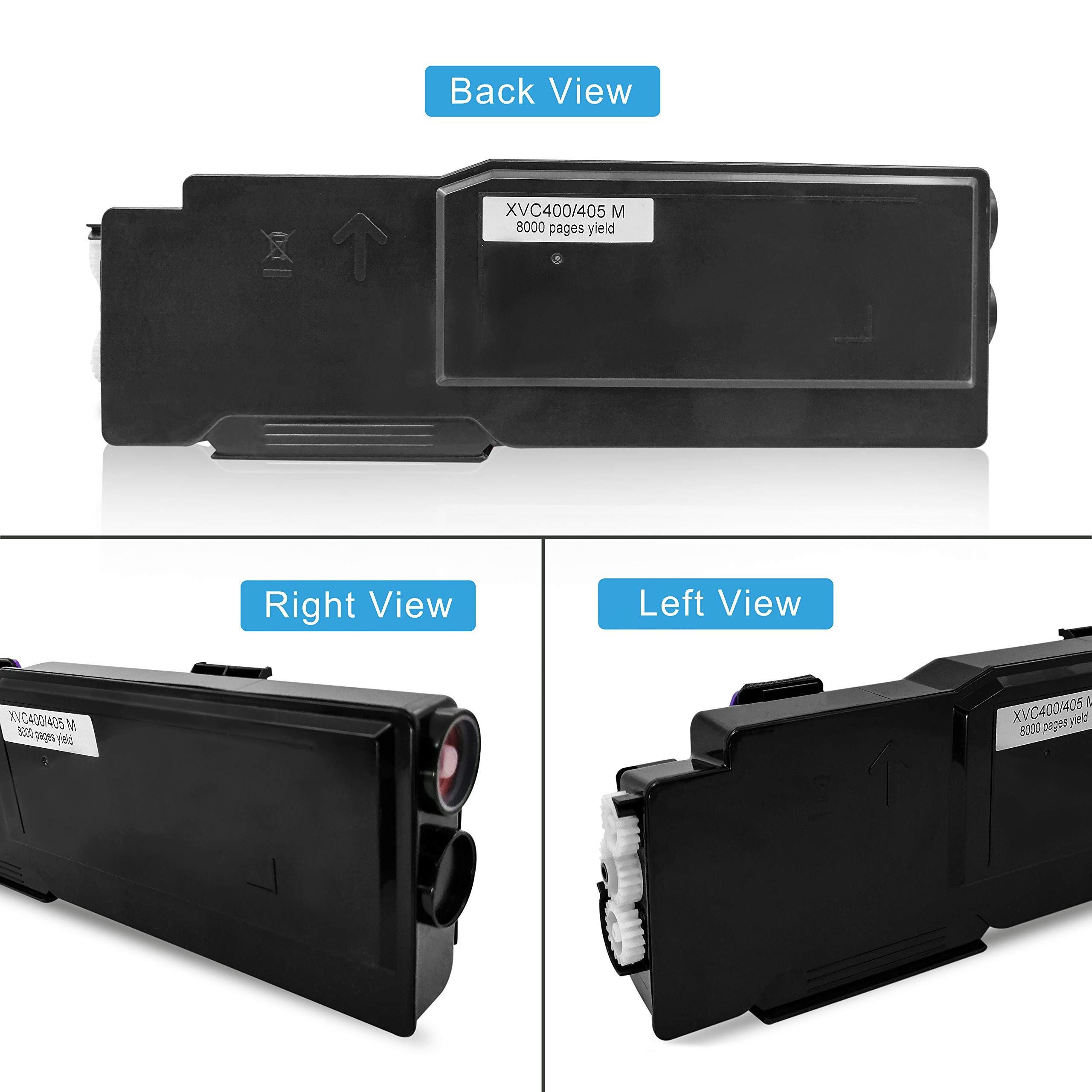 High Yield Xerox C400/C405 Toner Cartridge - 4 Colors, 10.5K Black & 8K CMY Pages - for Office & Home Printing