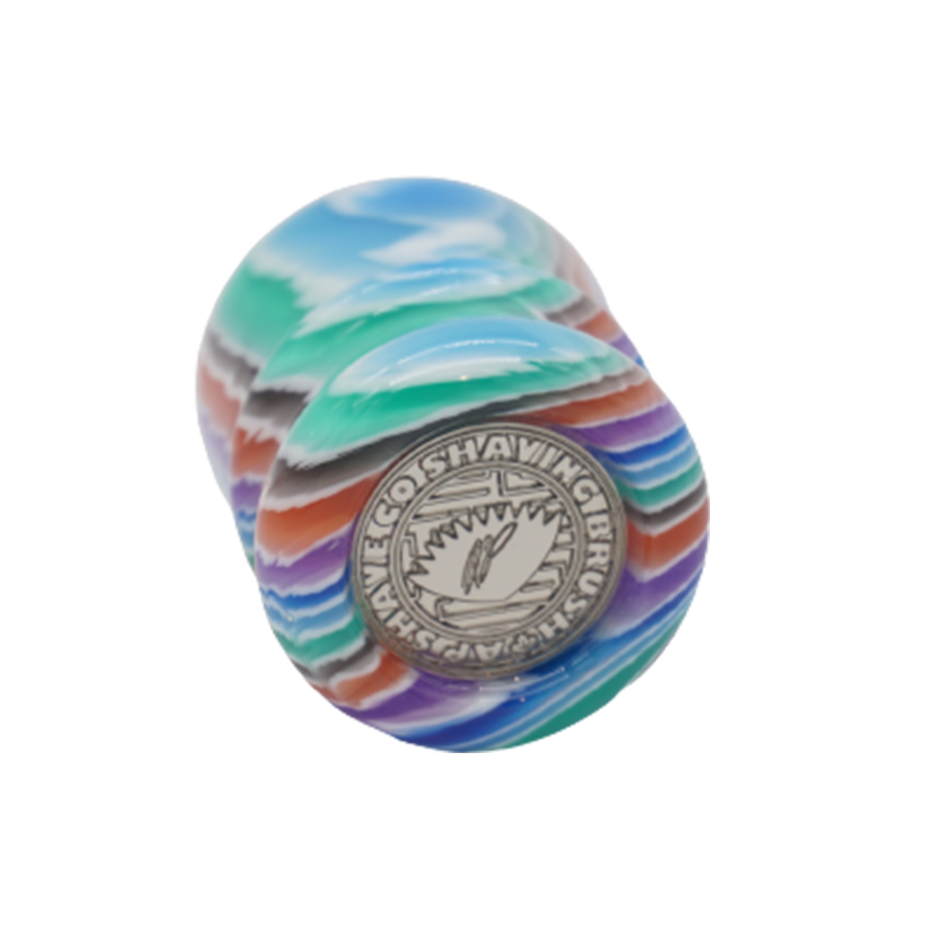 Premium Handcrafted Blue Stripe Shaving Brush Handle - Fits 24mm & 26mm Knots - Perfect for Wet Shaving & Grooming Gifts for Men