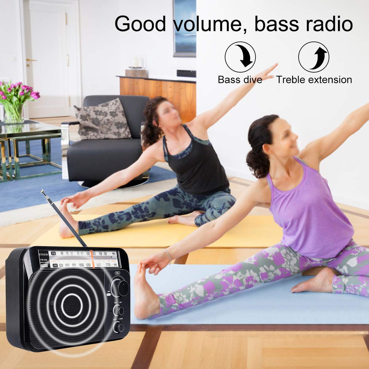 Retekess TR604 Portable AM FM Radio with Best Reception - Analog Transistor Shortwave Radio | Battery Powered by D Cell | Perfect for Emergency, Outdoor, Camping & Home Use