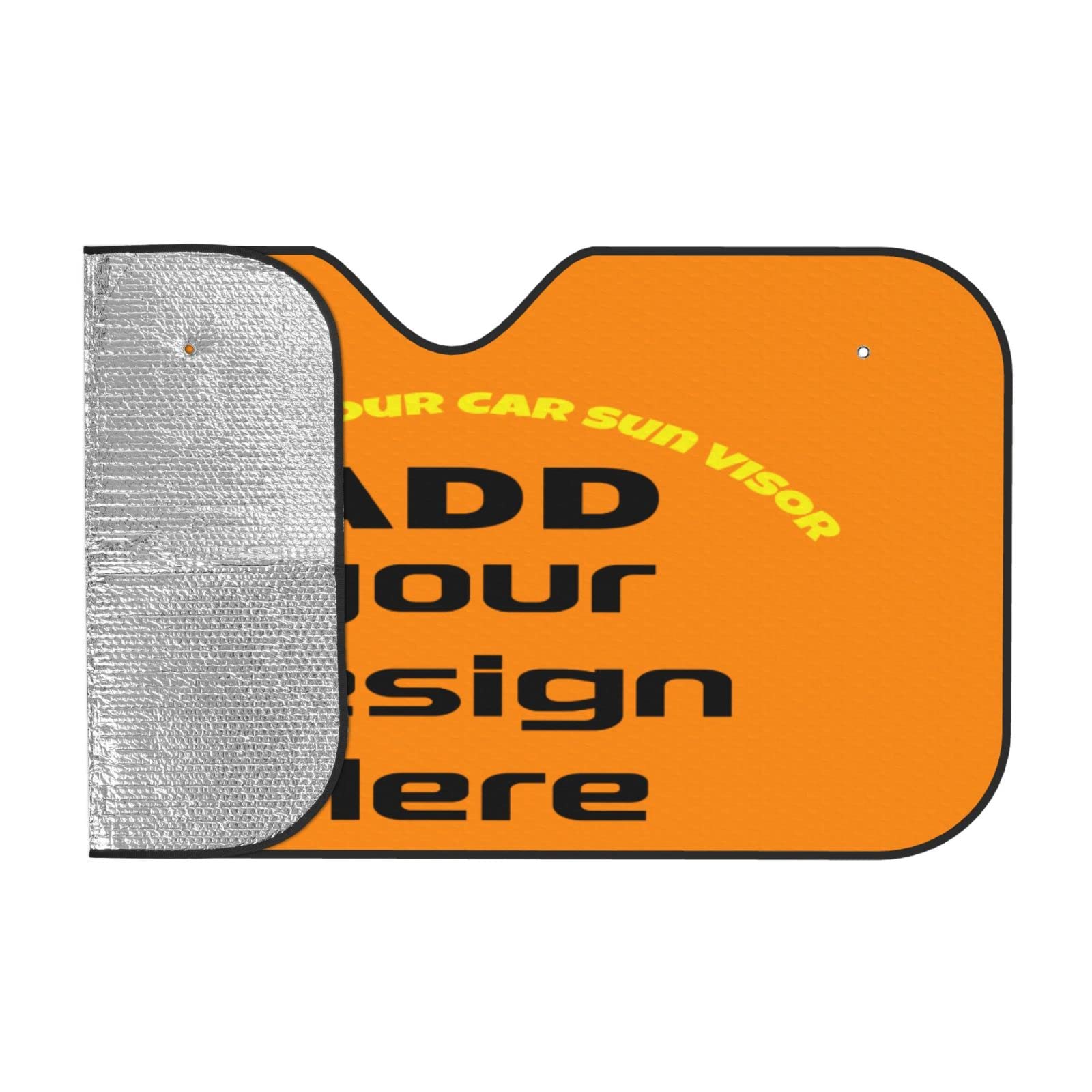 Custom Car Windshield Sun Shade with Personalized Text/Image/Logo - Funny Auto Accessory for Small Vehicles | Perfect for Summer Parking & UV Protection