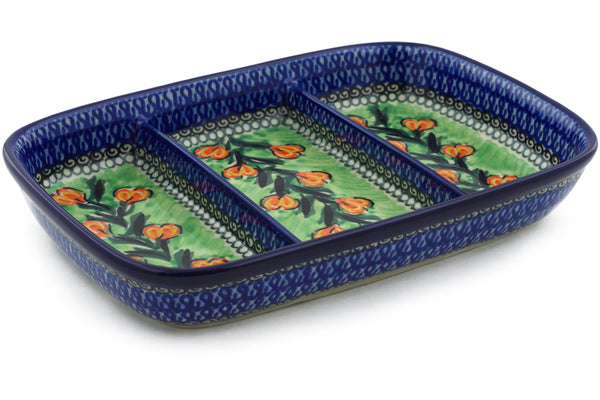 10-Piece Divided Serving Dish Set - Elegant Tulip Wreath Design for Appetizers, Salads, and Party Platters | Perfect for Entertaining, Holiday Gatherings, and Buffet Style Dining