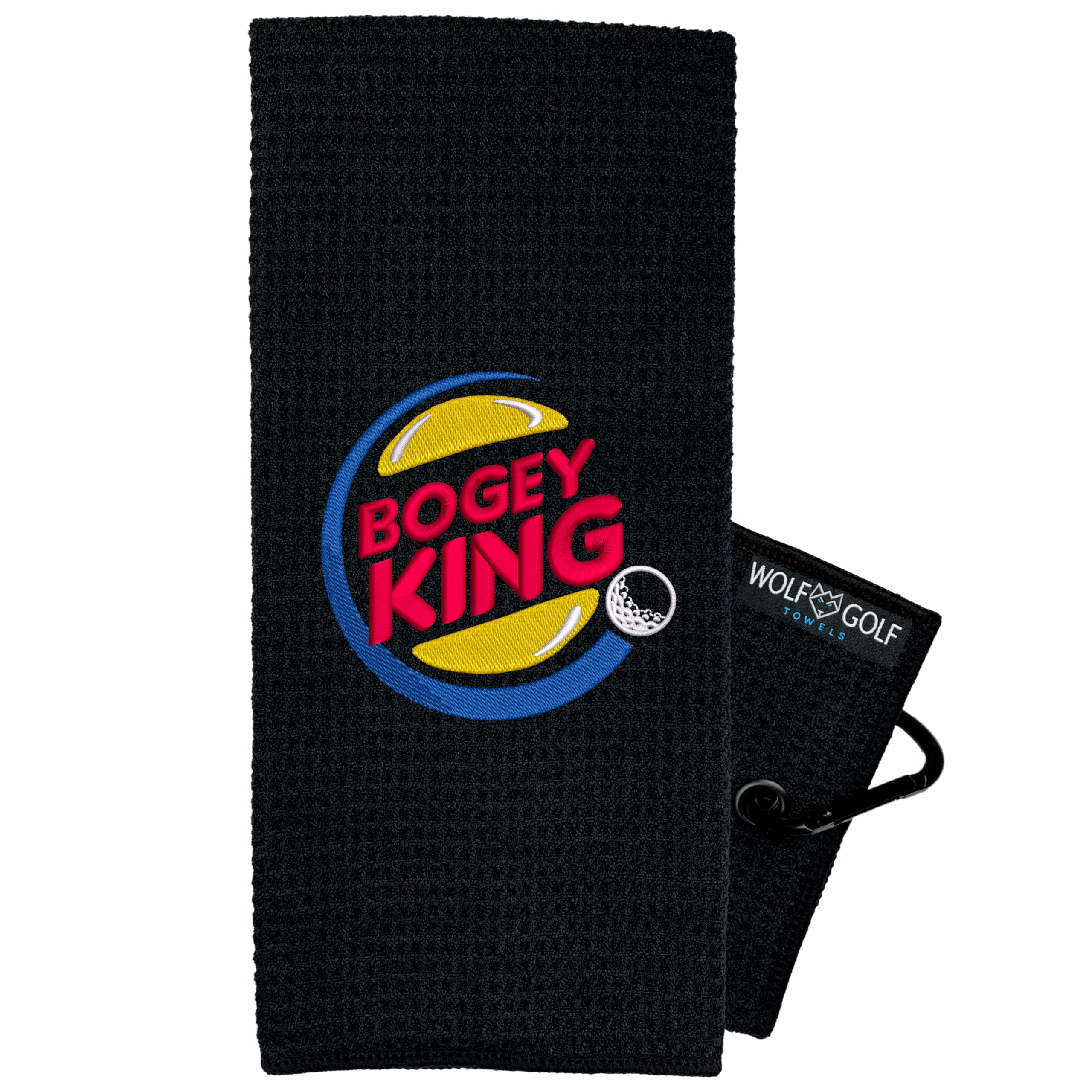 Wolf Golf Towels | Embroidered Funny Golf Towel for Men & Women | Premium Golf Accessories Gift | Perfect for On-Course Use & Golf Tournaments