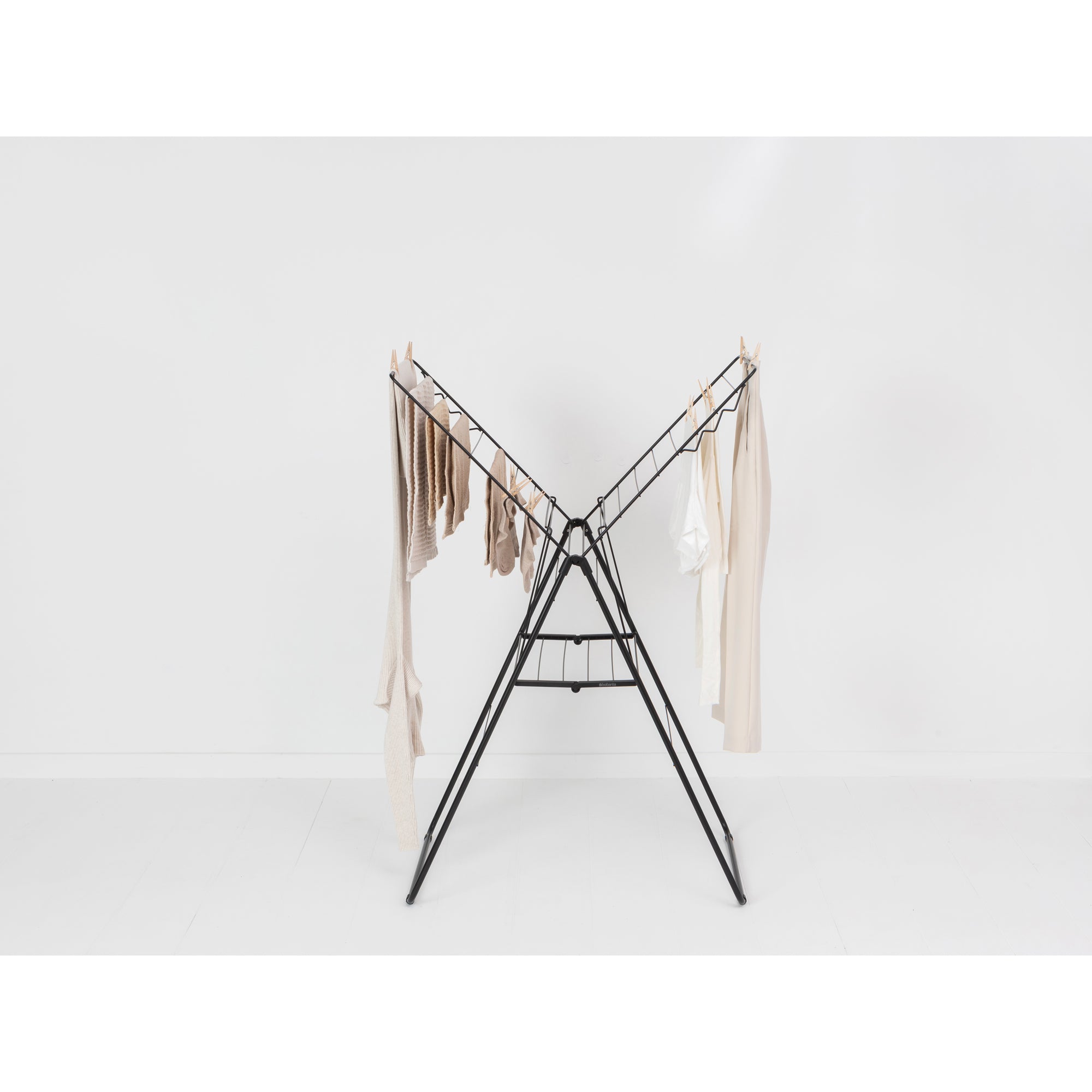 20 Meters Black HangOn Drying Rack for Clothes - Space Saving Laundry Rack for Apartments, Balcony & Outdoor Use