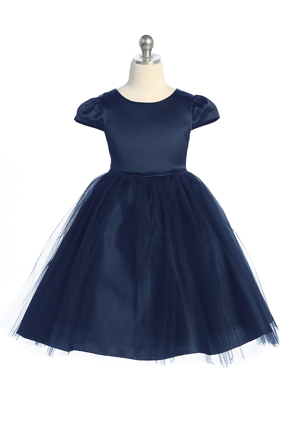 Elegant Plus Size Cap Sleeve Satin Tulle Dress for Women - Size 16.5-20.5 | Perfect for Weddings, Parties & Special Occasions
