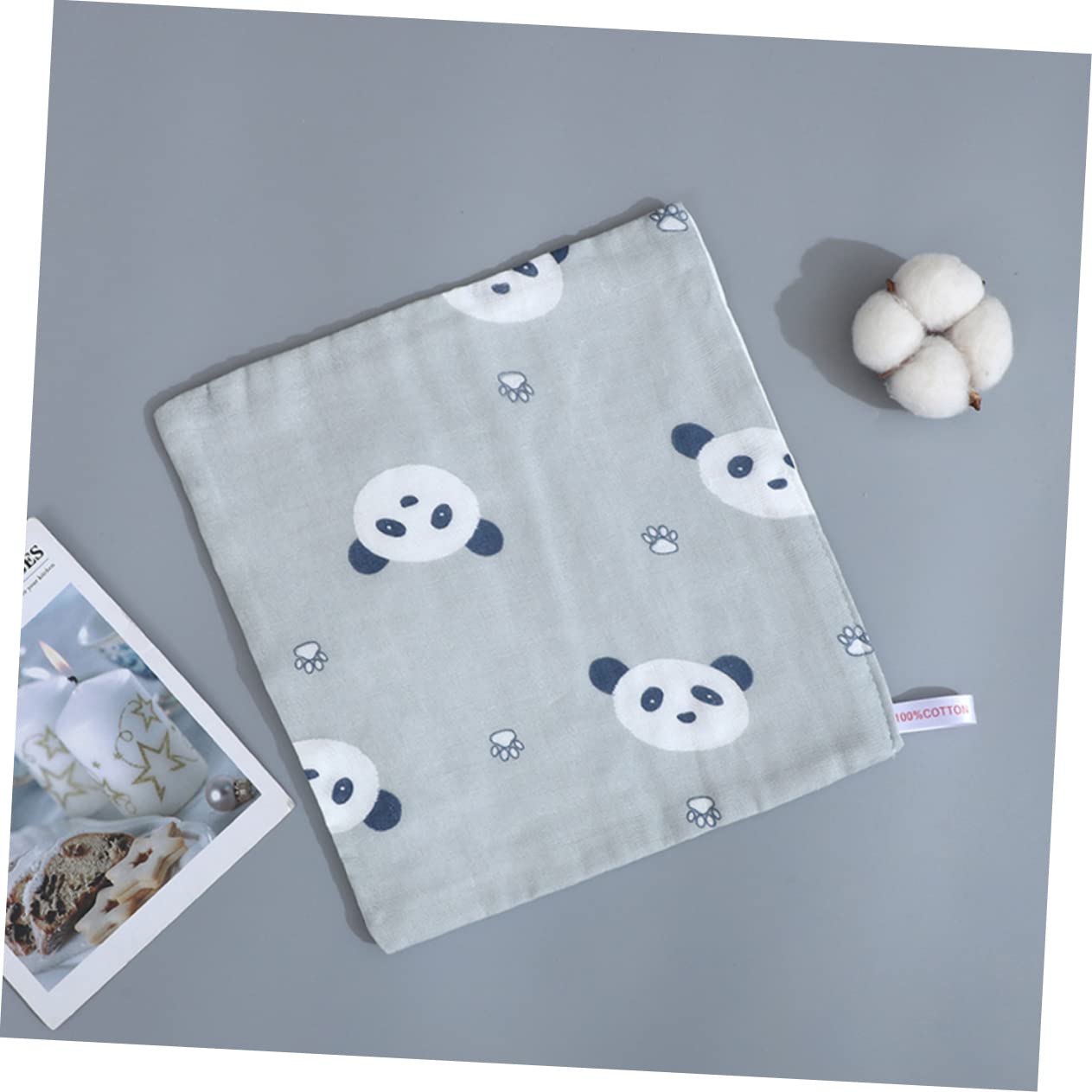 UPKOCH 6-Pack Premium Square Towels - Soft Absorbent Muslin Baby Washcloths & Bibs Set for Newborns, Infants - Perfect for Feeding, Bathing, and Drool Protection