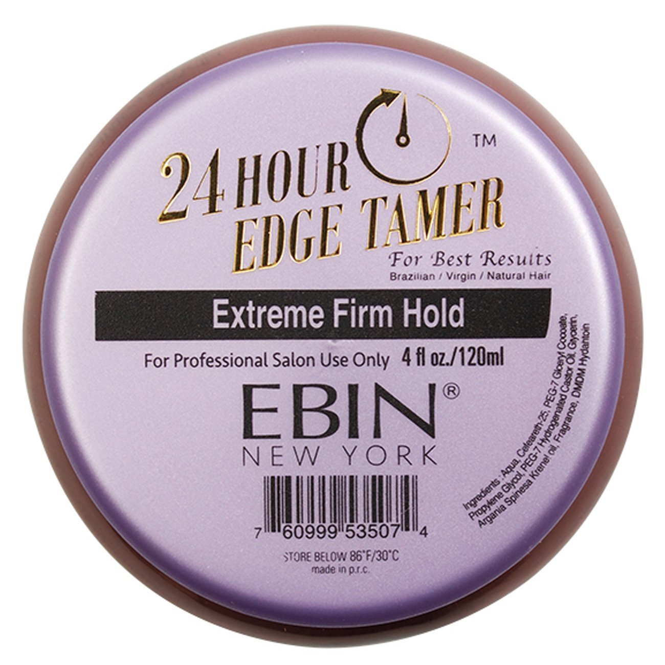 EBIN 24 Hour Edge Tamer - Strong Hold Hair Gel for Sleek Styles (4oz) | Perfect for Braids, Weaves & Natural Hair | Long-Lasting Frizz Control & Flyaway Tamer