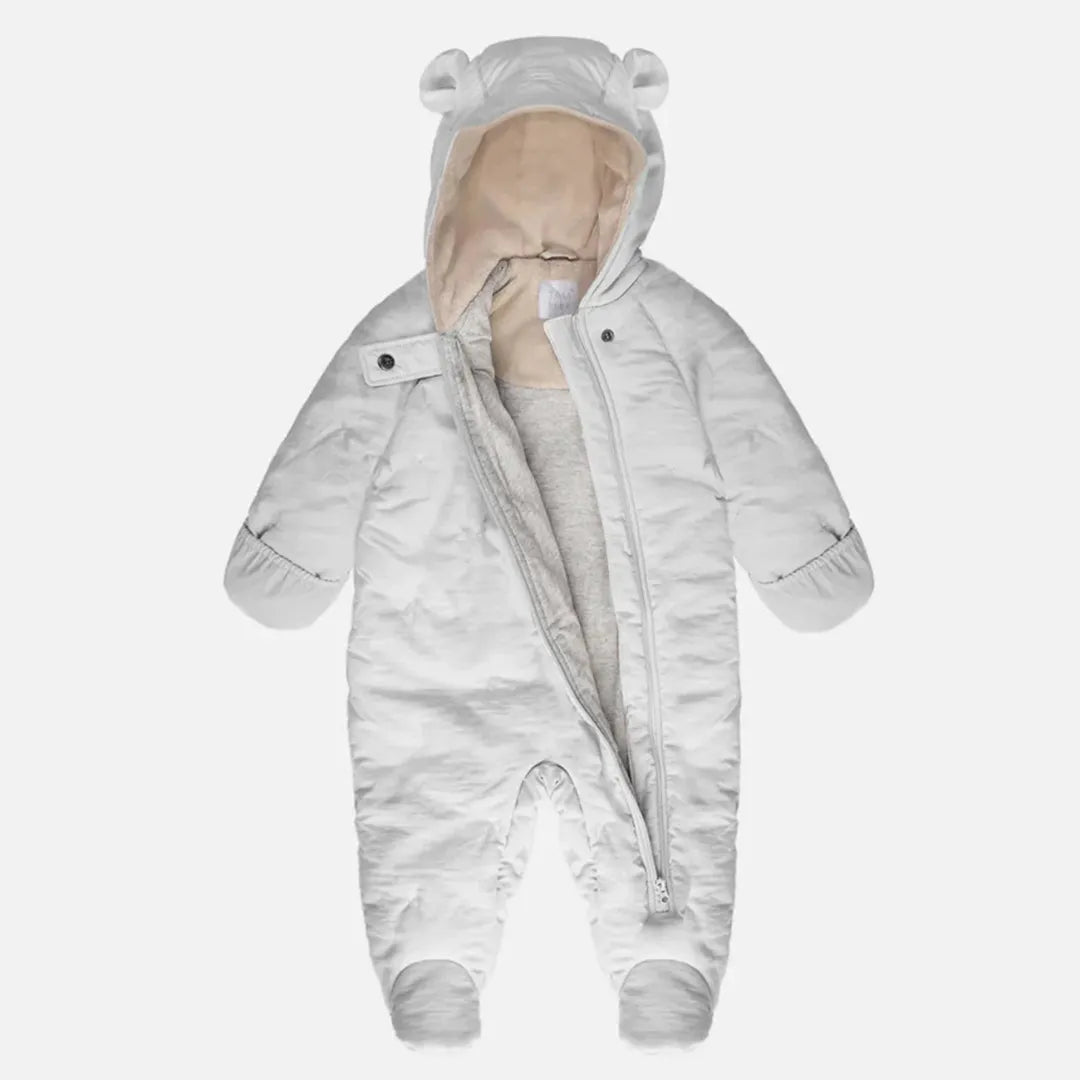 Baby Snowsuit Airy Warm Winter Outfit (6-12 Months) - Whisper White - Perfect for Outdoor Play & Winter Adventures