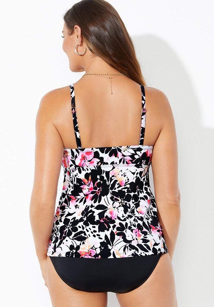 Tie Front Underwire Tankini Set - Swimsuits for All Sizes | Comfortable & Supportive Swimwear for Beach, Pool & Vacation